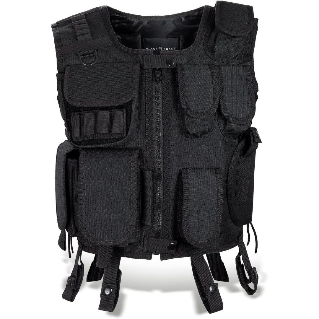 Black Snake Polizei-Kostüm Karneval Kostüm - Agentenkostüm - Einsatzkommando, SWAT/FBI/Security Kostüm!