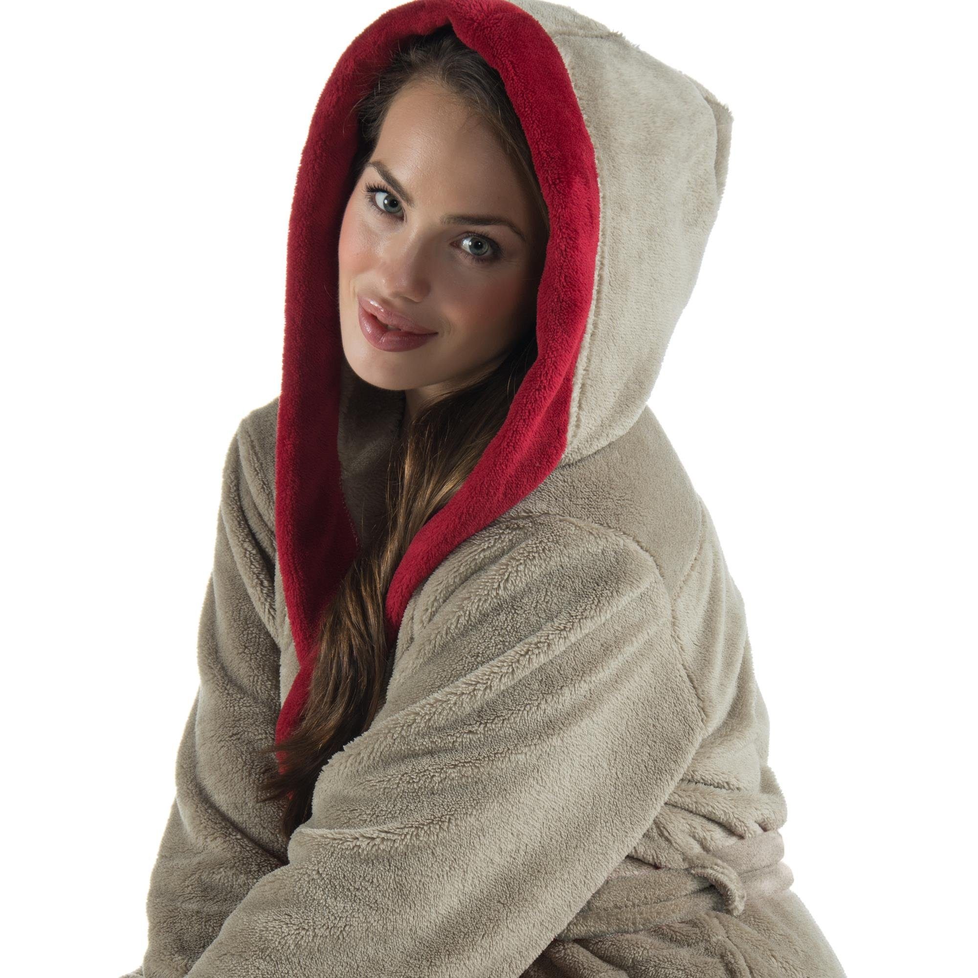 CelinaTex Bademantel Morgenmantel Damen Flausch kurz günstig online kaufen