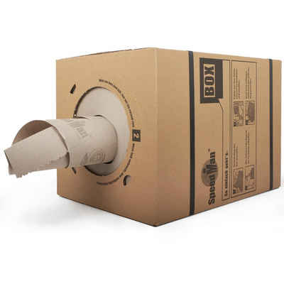 KK Verpackungen Endlospapier, Packpapier Schrenzpapier Füllmaterial in Spenderbox SpeedMan 450lfm