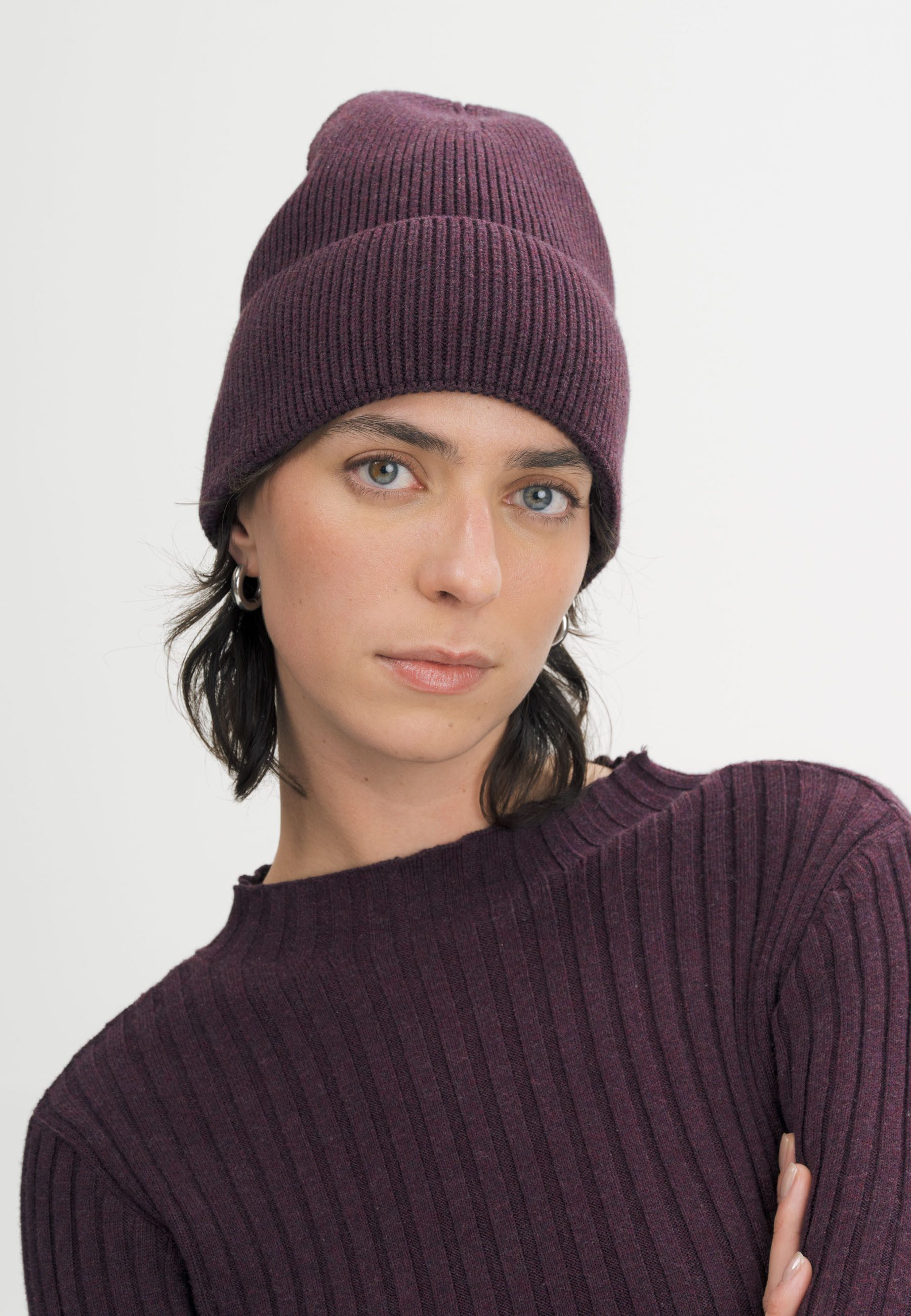 MELA Strickmütze Rippstrick Mütze Style KALI