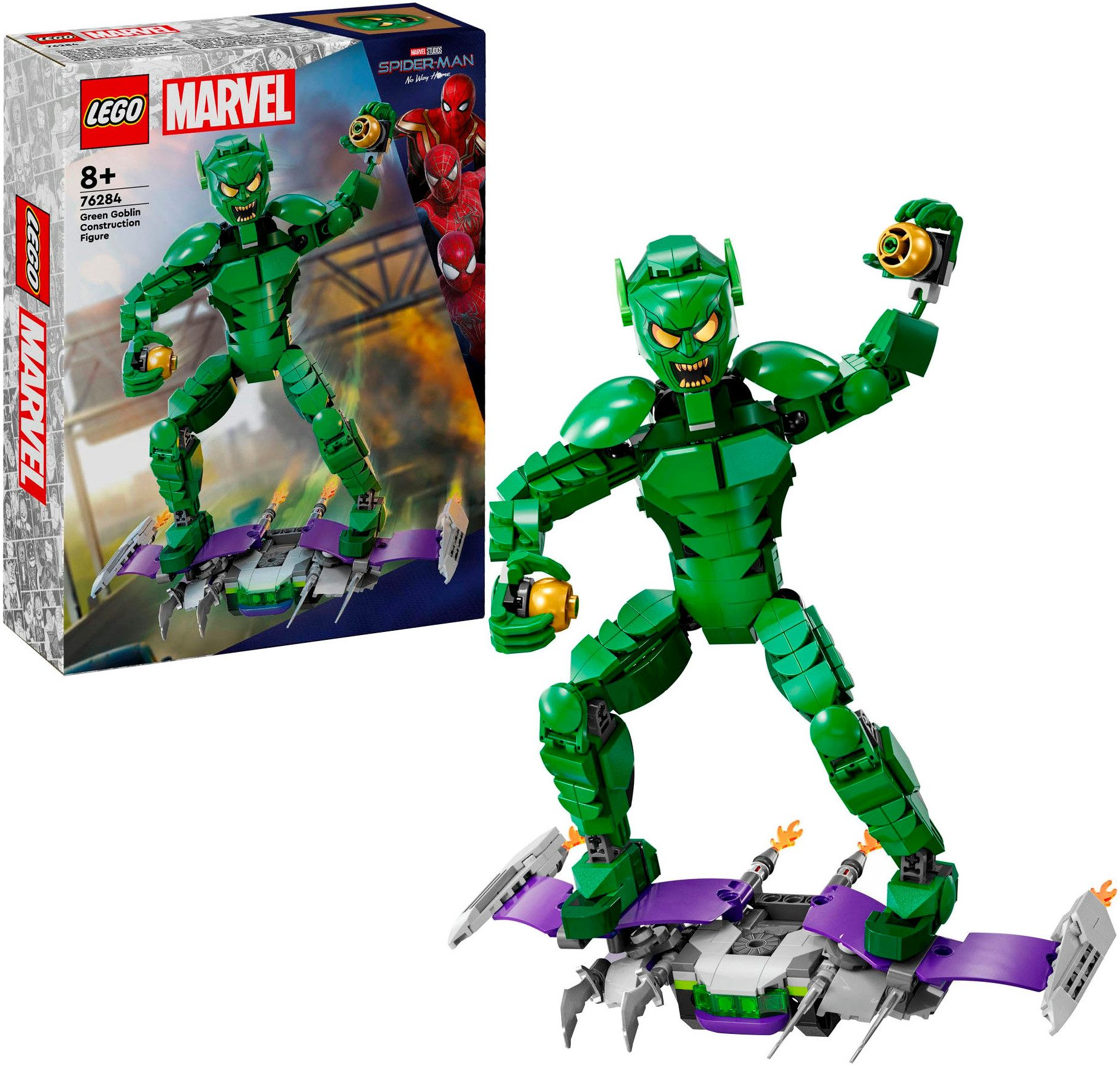 LEGO® Konstruktionsspielsteine Green Goblin Baufigur (76284), LEGO Super Heroes, (471 St), Made in Europe