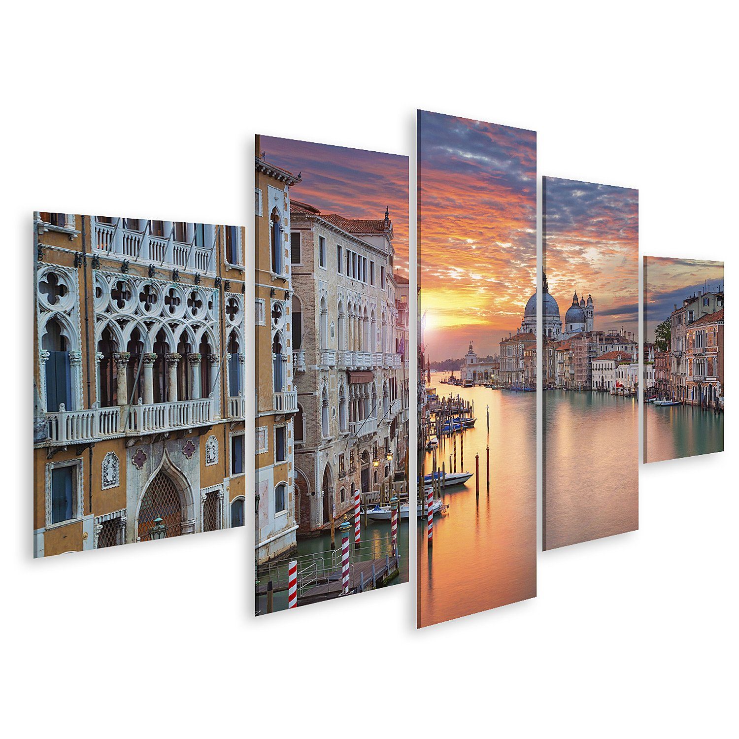 Leinwandbild Bild auf Leinwand Venedig Canale Grand im Sonnenlicht Wandbild Leinwan