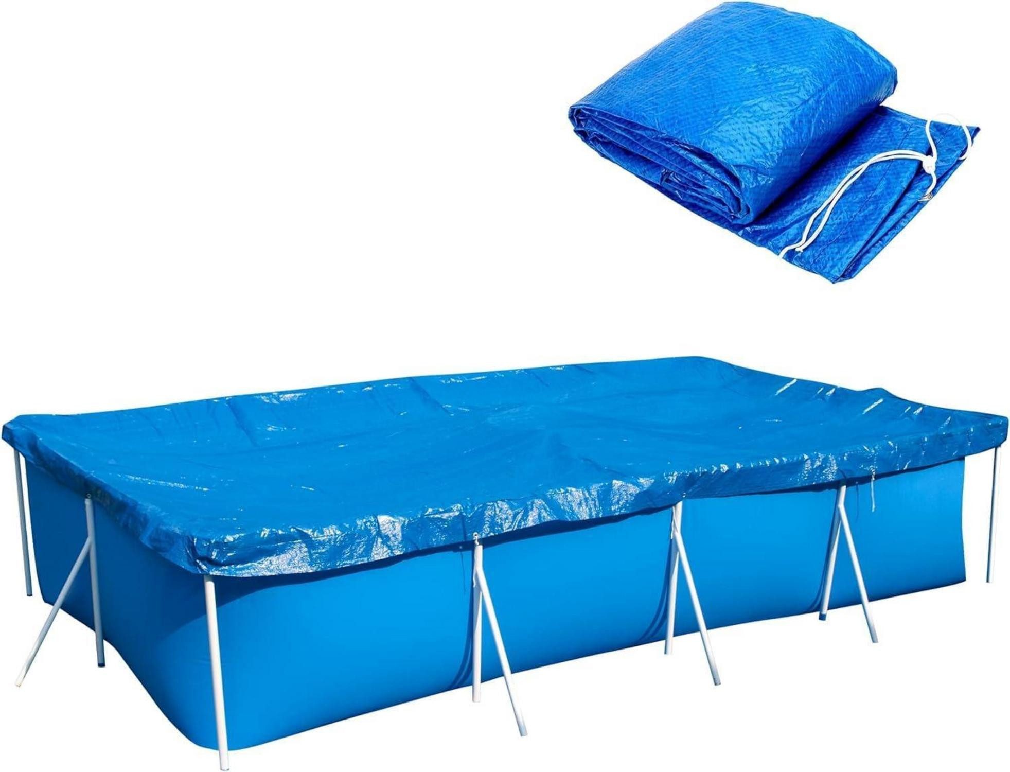 Rechteckpool Schwimmbad Abdeckung 221x150 cm Rechteckig Dicker und Langlebig