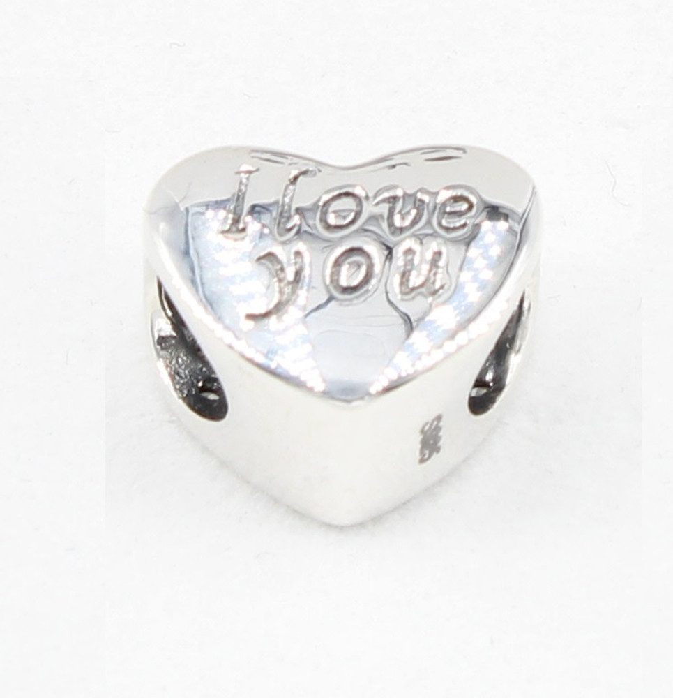PANDACHARMS Bead Schimmerndes Pavé Herz Charm für Charm Armband, 925er Silb günstig online kaufen
