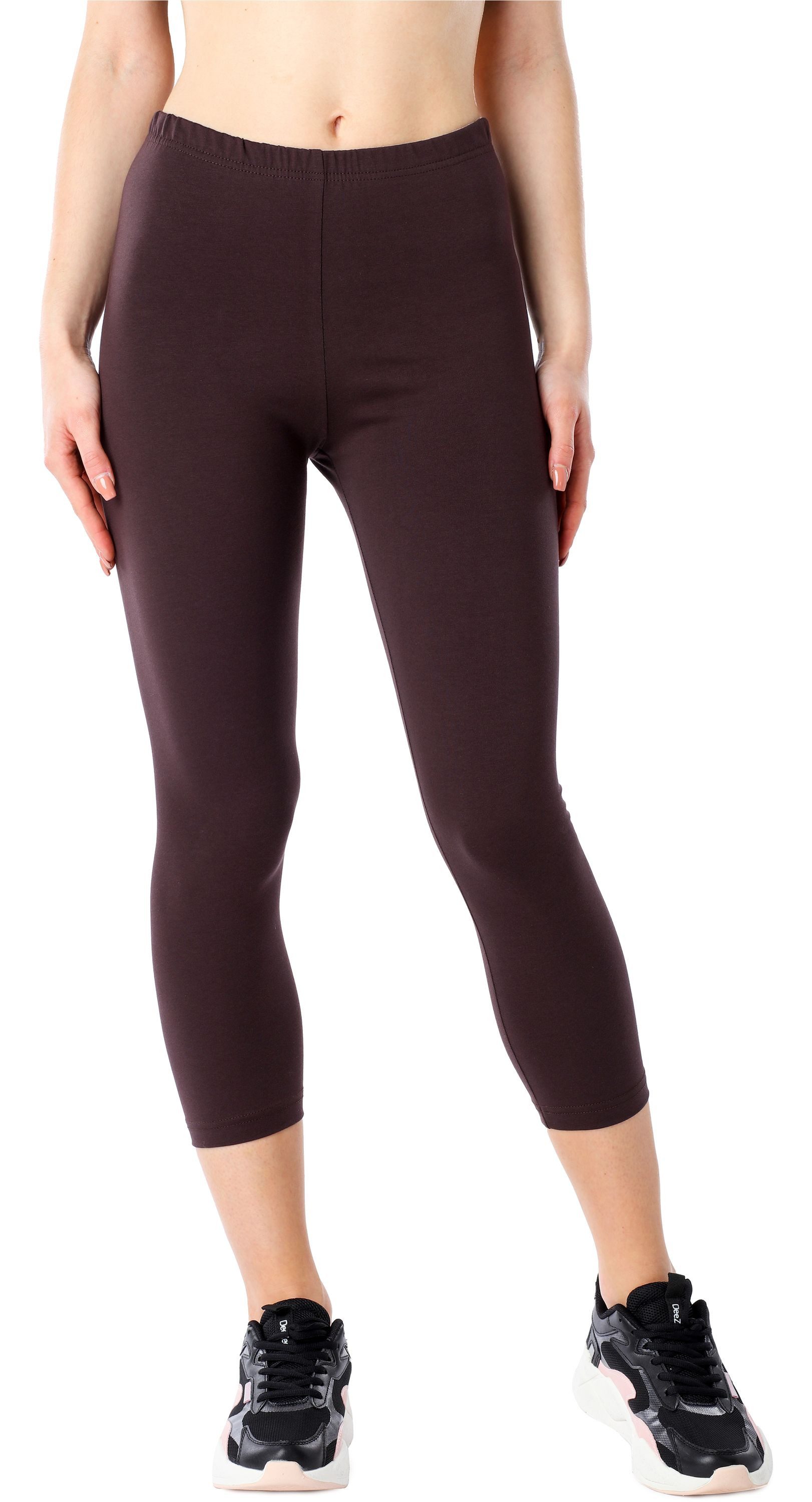 Bellivalini Leggings Damen 3/4 Capri Leggings aus Bio-Baumwolle BLV50-184 (1-tlg) elastischer Bund