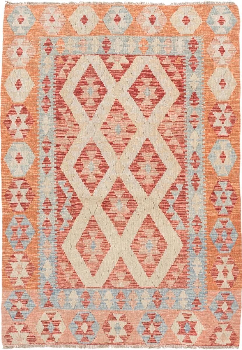 Orientteppich Kelim Afghan 130x182 Handgewebter Orientteppich, Nain Trading, rechteckig, Höhe: 3 mm