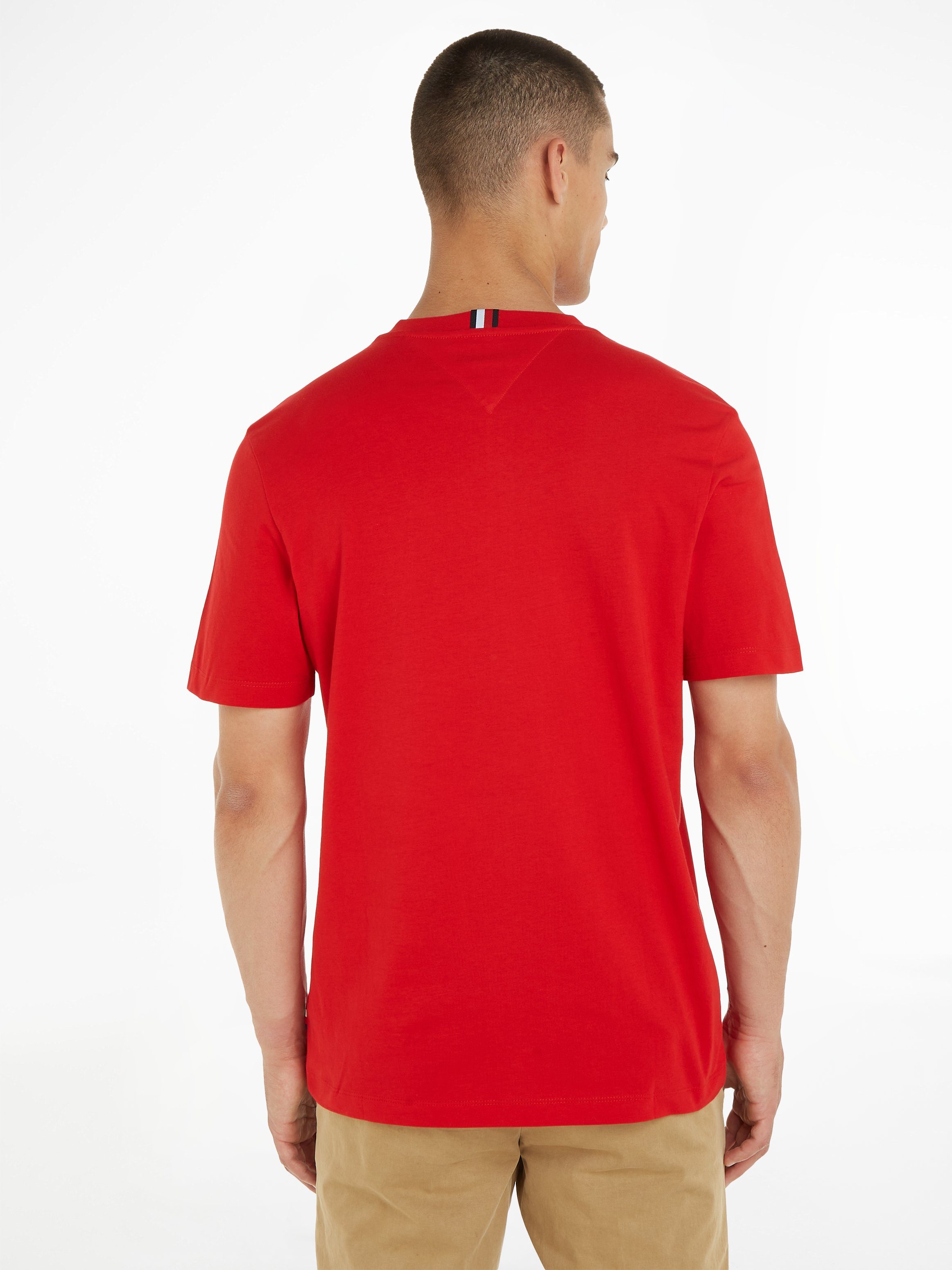 Primary Hilfiger T-Shirt TEE Red Tommy CHEST PRINT