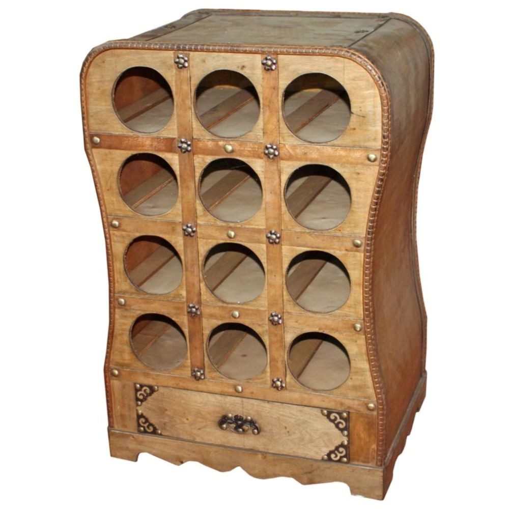 Weinregal in braun. Abmessungen (LxBxH) 41,5x31x61 cm