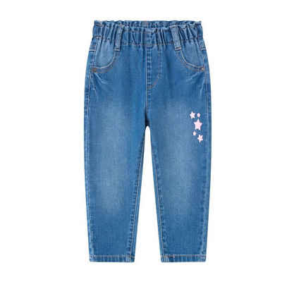 suebidou Bequeme Jeans Blue Denim mit elastischem Bund für Baby Girls mit Sternenappilkation