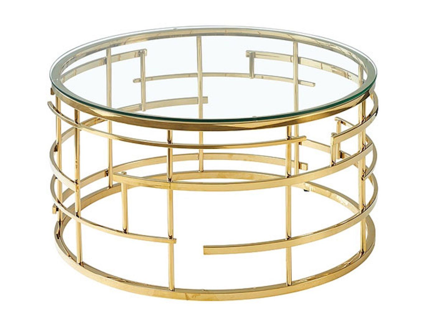 Feldmann-Wohnen Couchtisch Livia, 80x80x45cm Gold