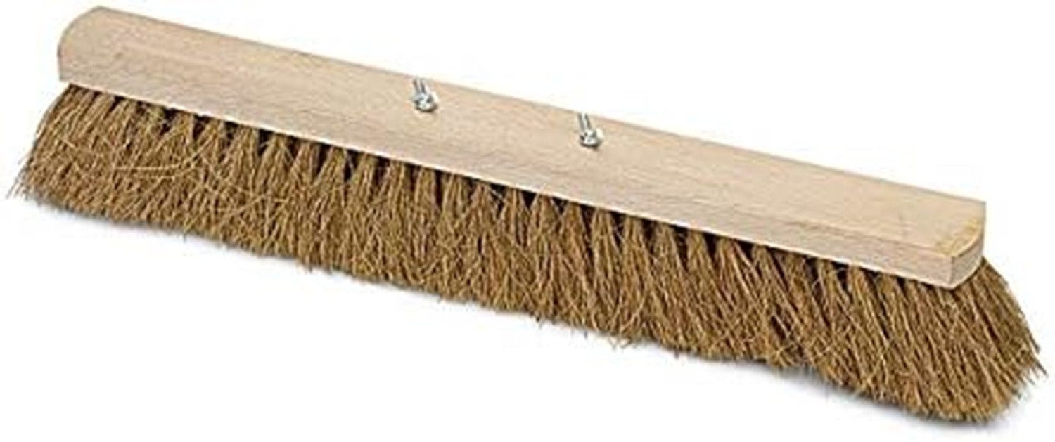 SOREX Straßenbesen Sorex Saalbesen 60 cm Flachholz, Kokos Naturfaser mit Flügelschrauben
