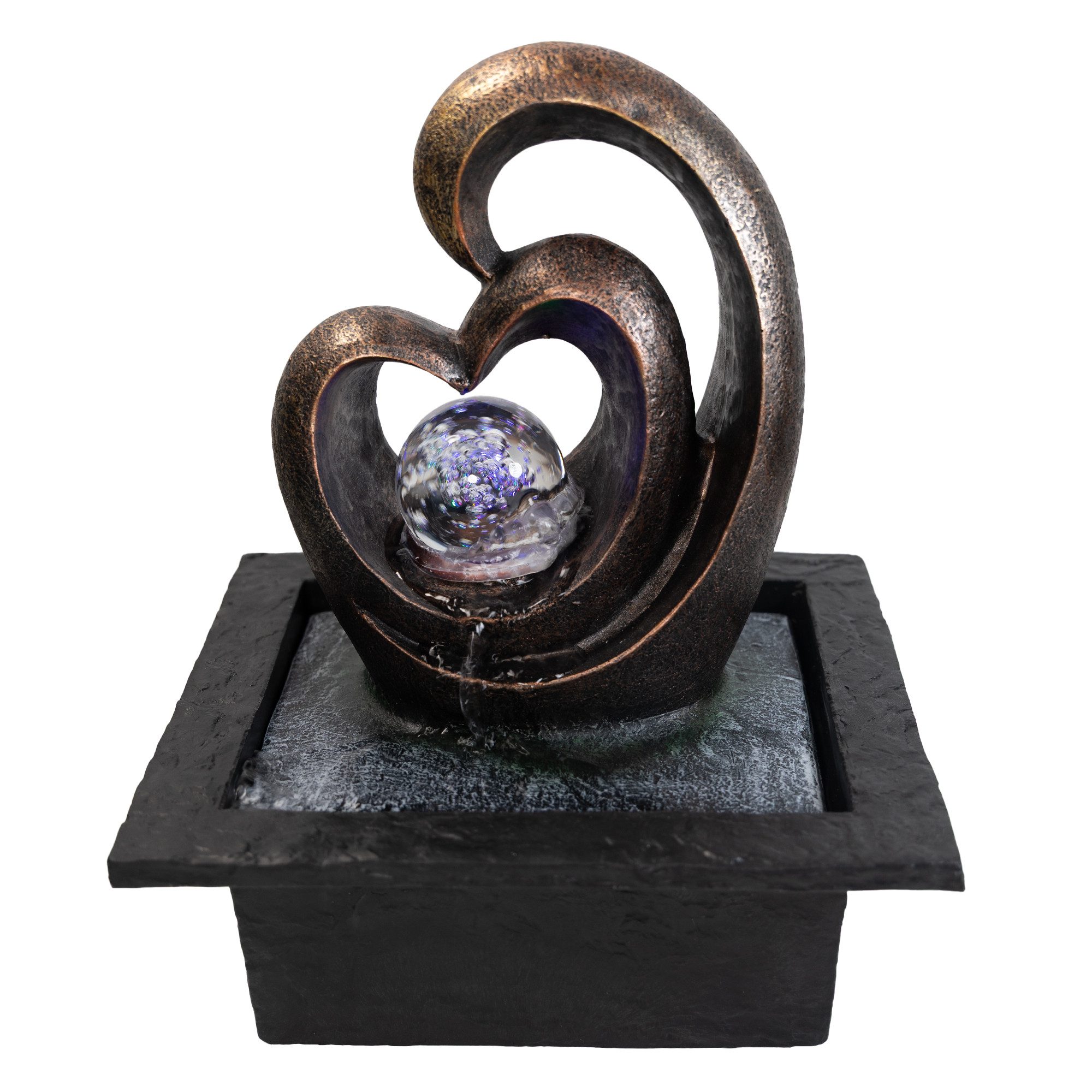 Lemodo Zimmerbrunnen Zimmerbrunnen Herzform mit rotierender günstig online kaufen