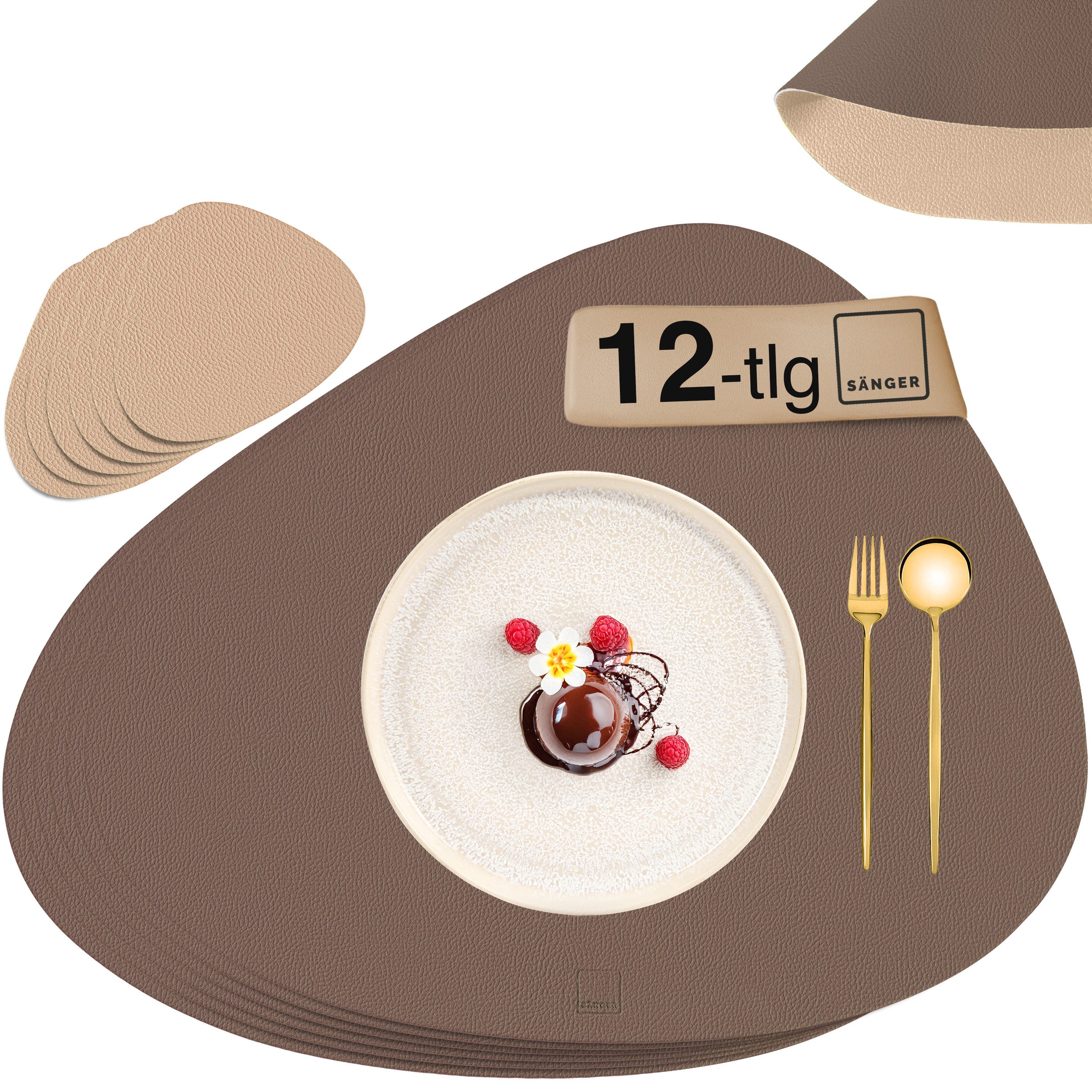 SÄNGER Platzset aus Kunstleder, (Set, 12-St., günstig online kaufen