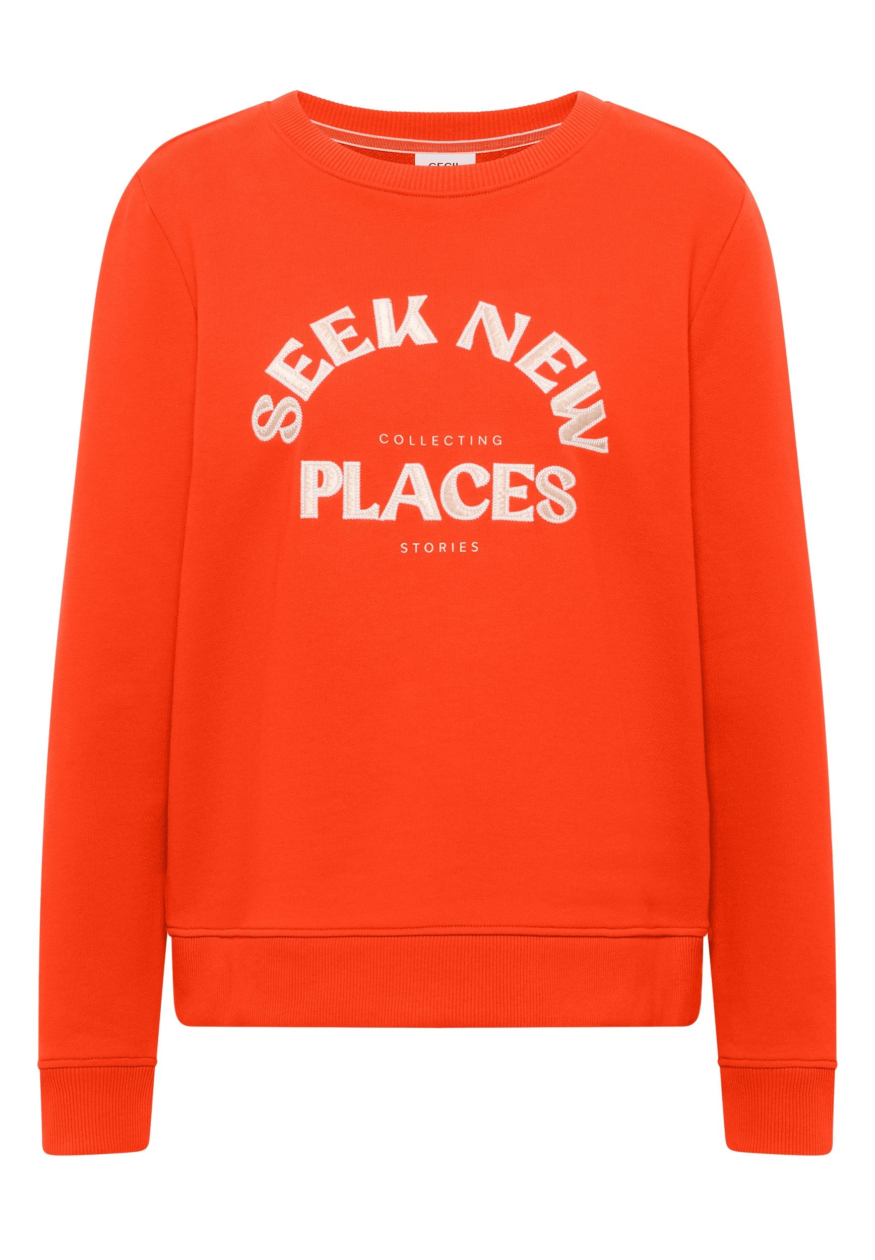 CECIL Strickpullover Sweatshirt with Embroidery günstig online kaufen