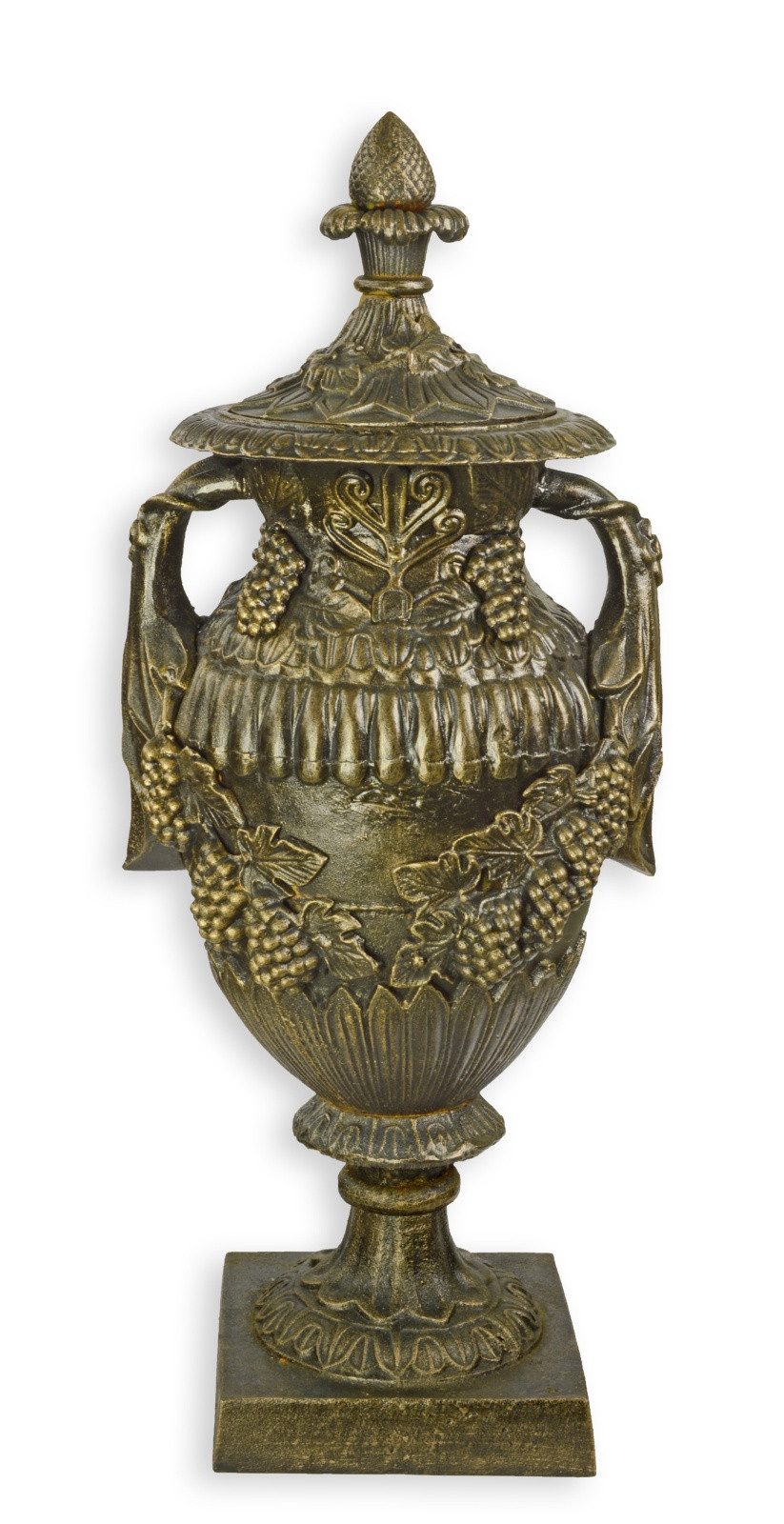 Aubaho Dekoobjekt Eine gusseiserne Amphore Bronzeoptik 91,4cm Vase Replikat Retro Design