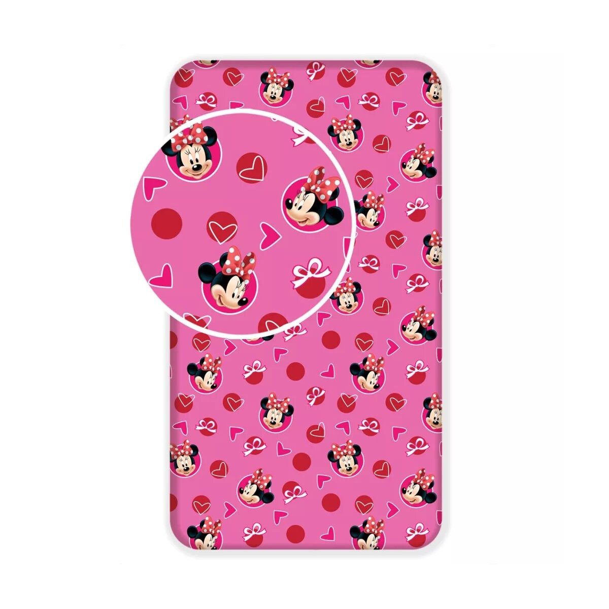 Disney Spannbettlaken Disney Minnie Hearts Spannbettlaken günstig online kaufen