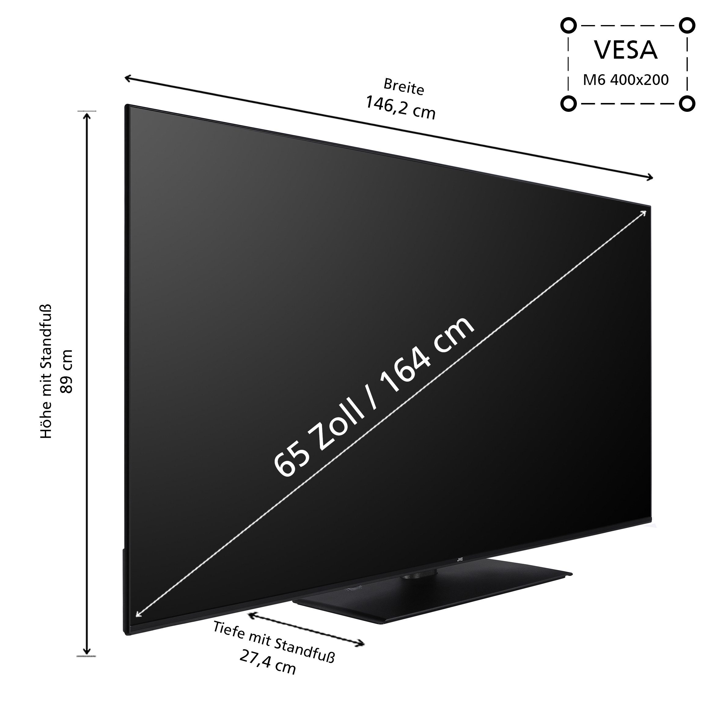 JVC LT-65VUQ3455 QLED-Fernseher (164 cm/...