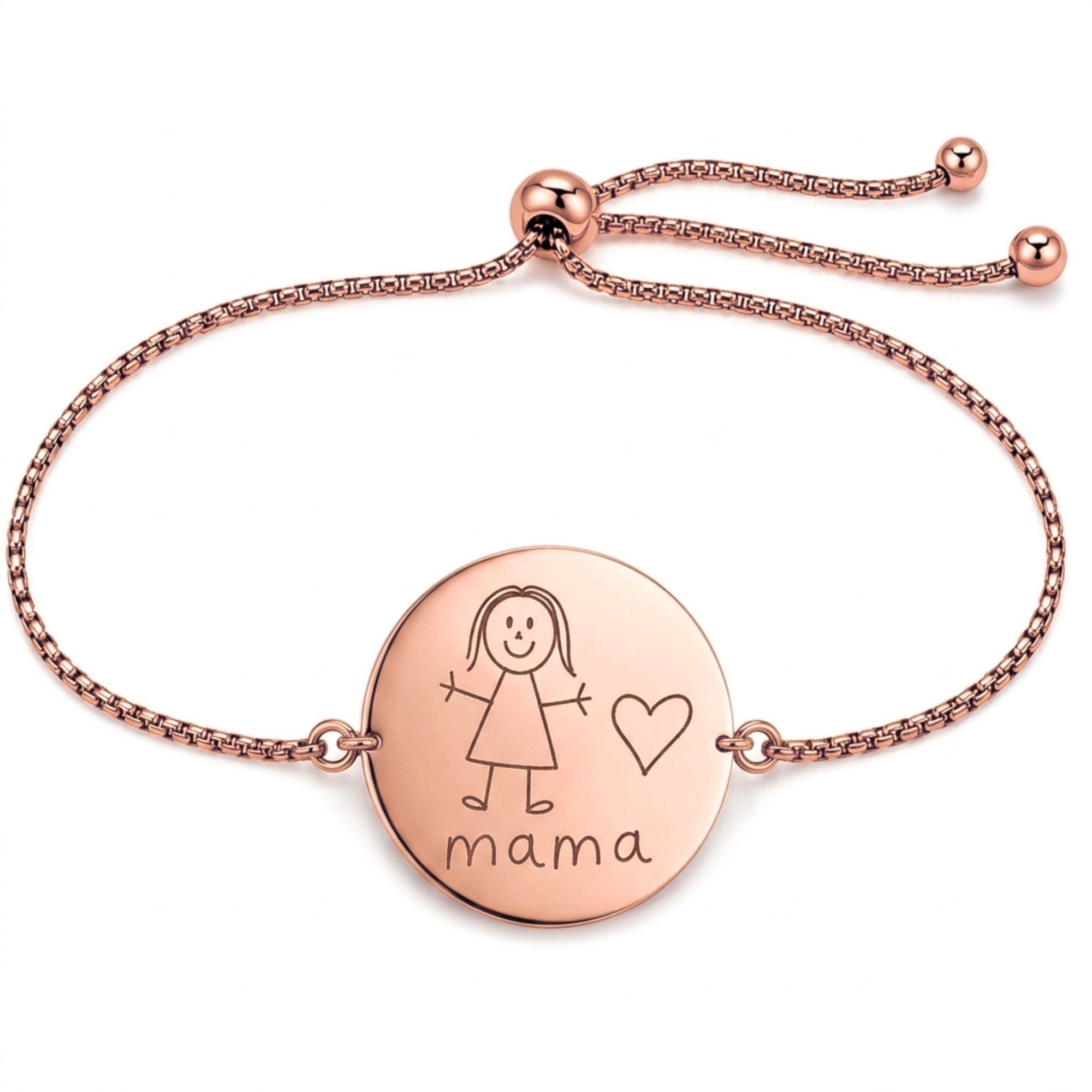 BS Schmuckdesign Armband mit Gravur Armband mit Kinderzeichnung personalisiert Geschenk Mama (1-tlg., personalisiert)