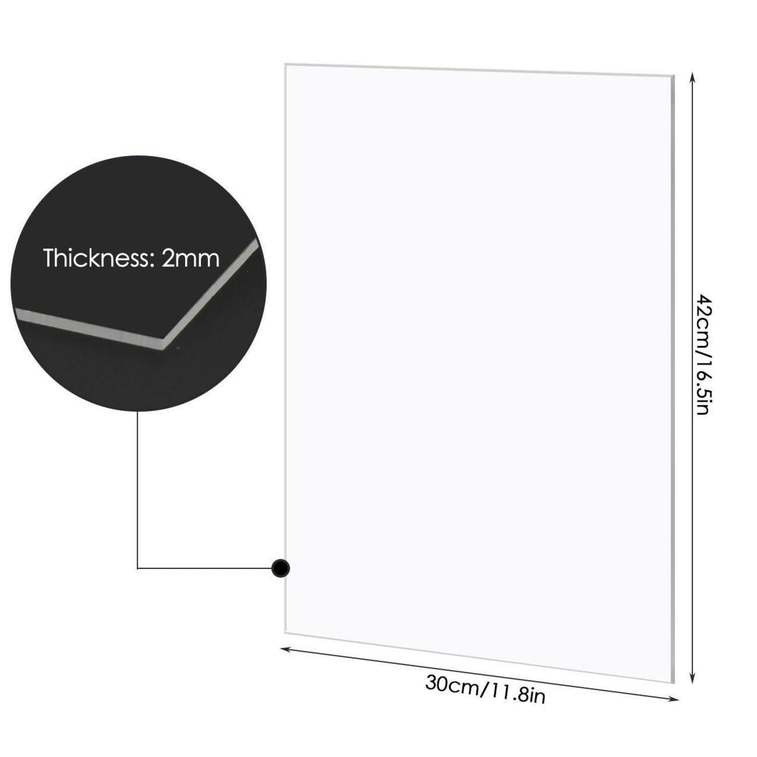 LuxusKollektion Acrylglasbild 3 Stück Acrylplatten A3 transparent, 30x42 cm, 2 mm Dicke, DIY