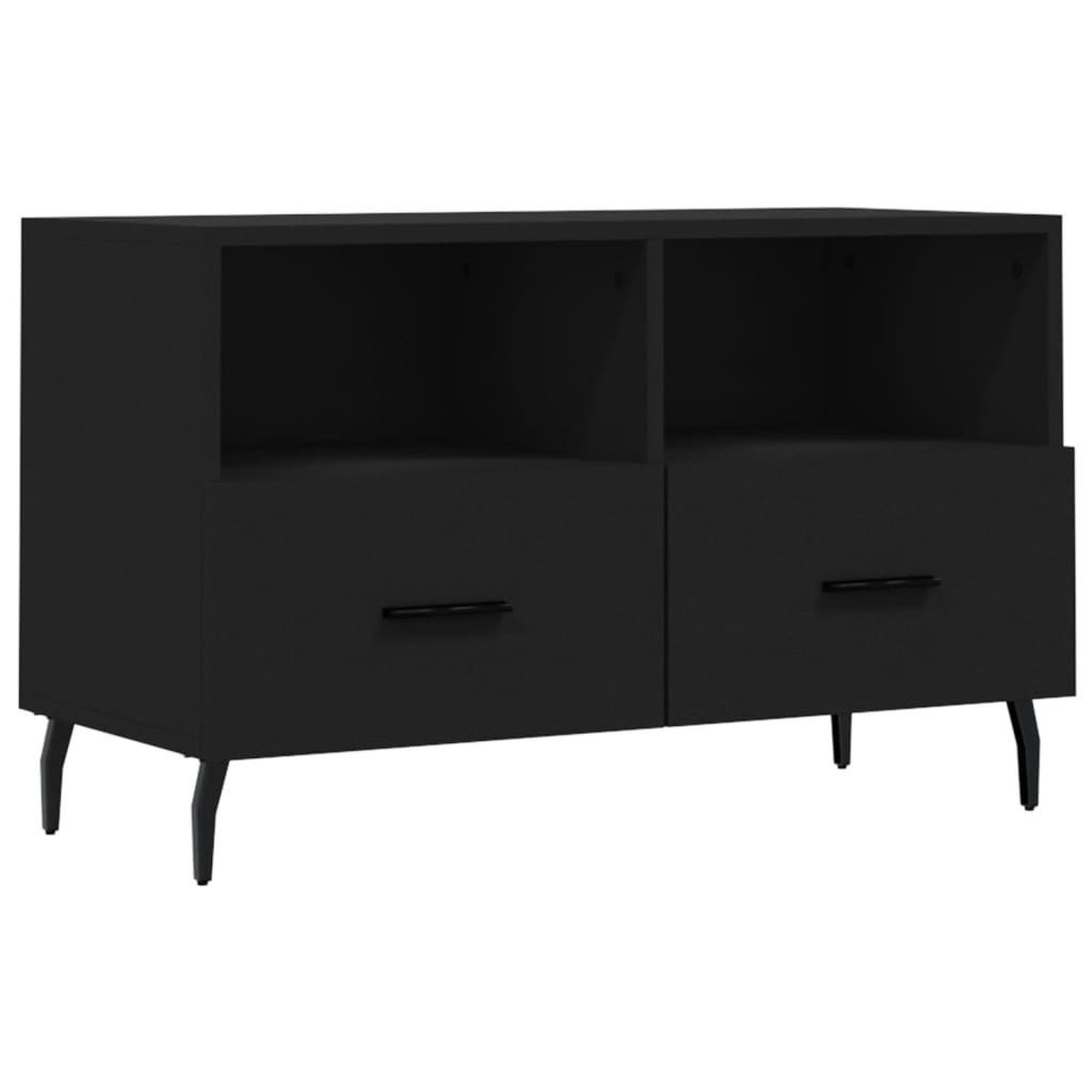 vidaXL TV-Schrank TV-Board Schwarz 80x36x50 cm Holzwerkstoff günstig online kaufen