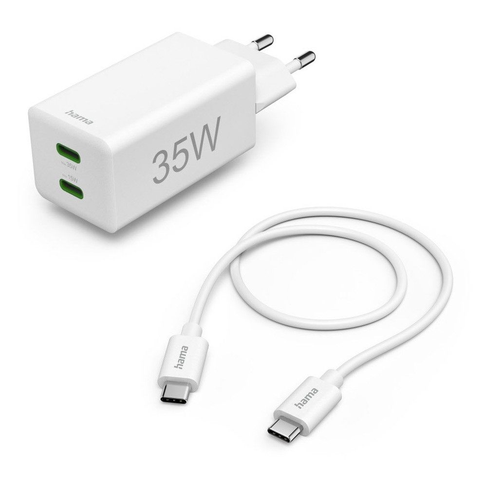 Hama Schnellladegerät 35W mit USB-C Kabel für Geräte. Handy-Netzteile