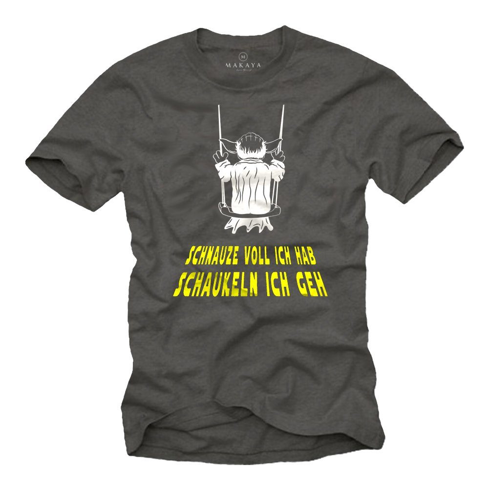MAKAYA PrintShirt Herren Coole Witzige Lusitge Sprüche Motive Funshirt