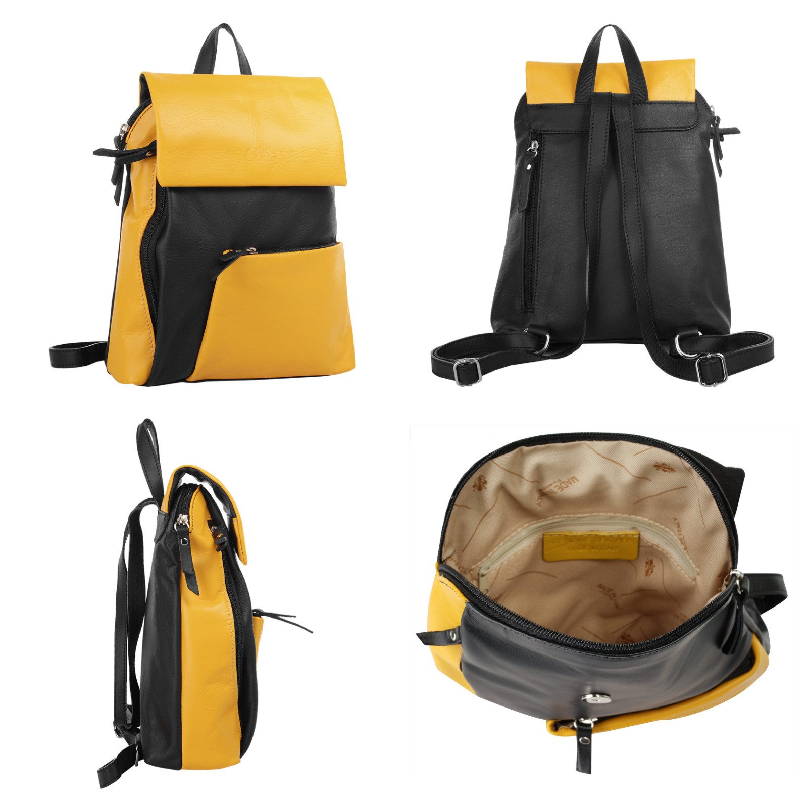 Cluty Cityrucksack, echt Leder, Made in Italy günstig online kaufen