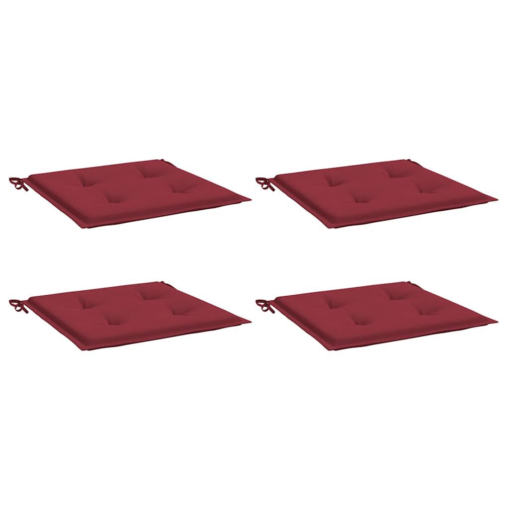 vidaXL Sitzauflage Gartenstuhl-Kissen 4 Stk. Weinrot günstig online kaufen