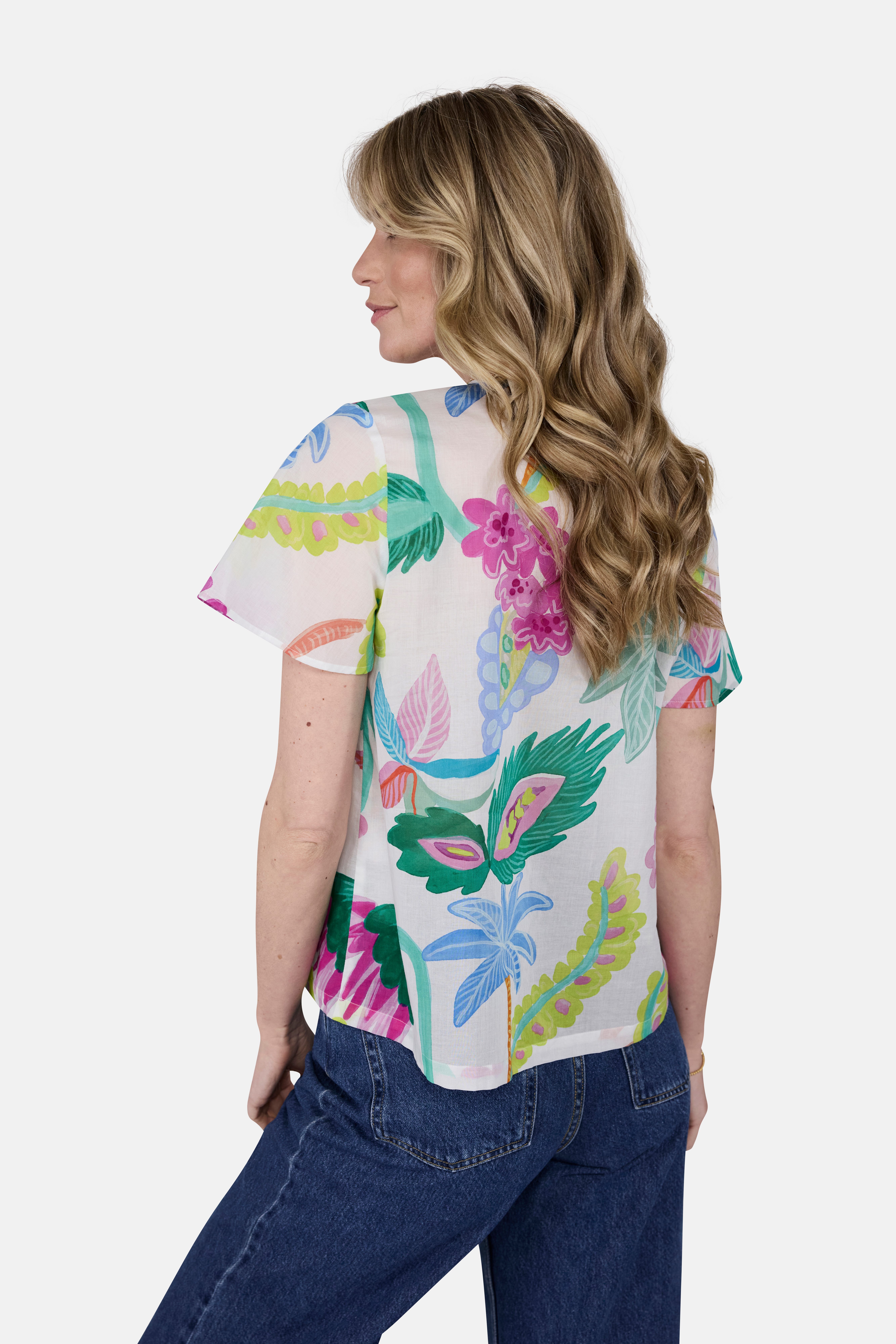 Lieblingsstück Schlupfbluse mit Tropicalprint günstig online kaufen