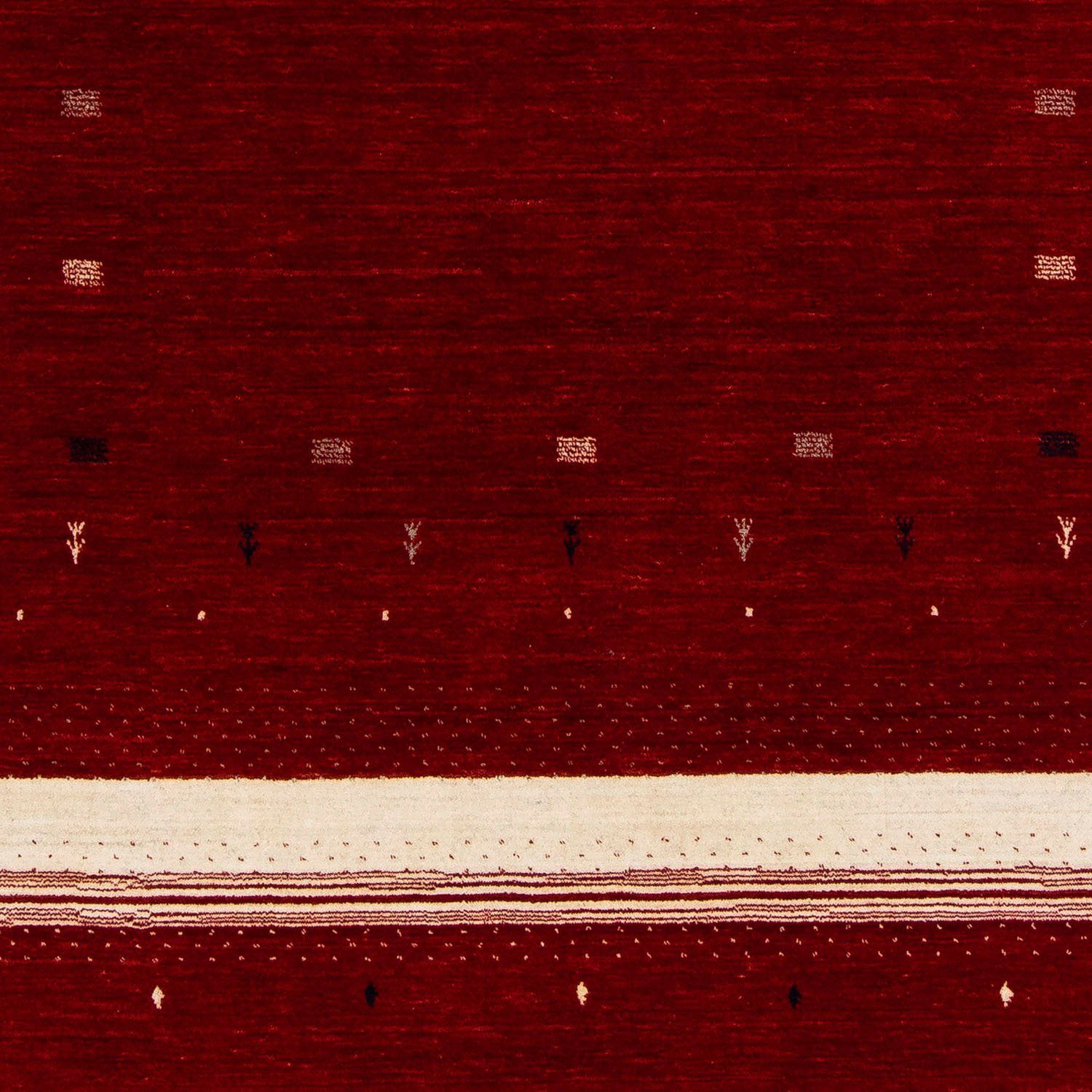 Wollteppich Loribaft Bordüre Rosso 240 morgenland, x 172 cm, mm, rechteckig, Sehr weicher 18 Flor Höhe