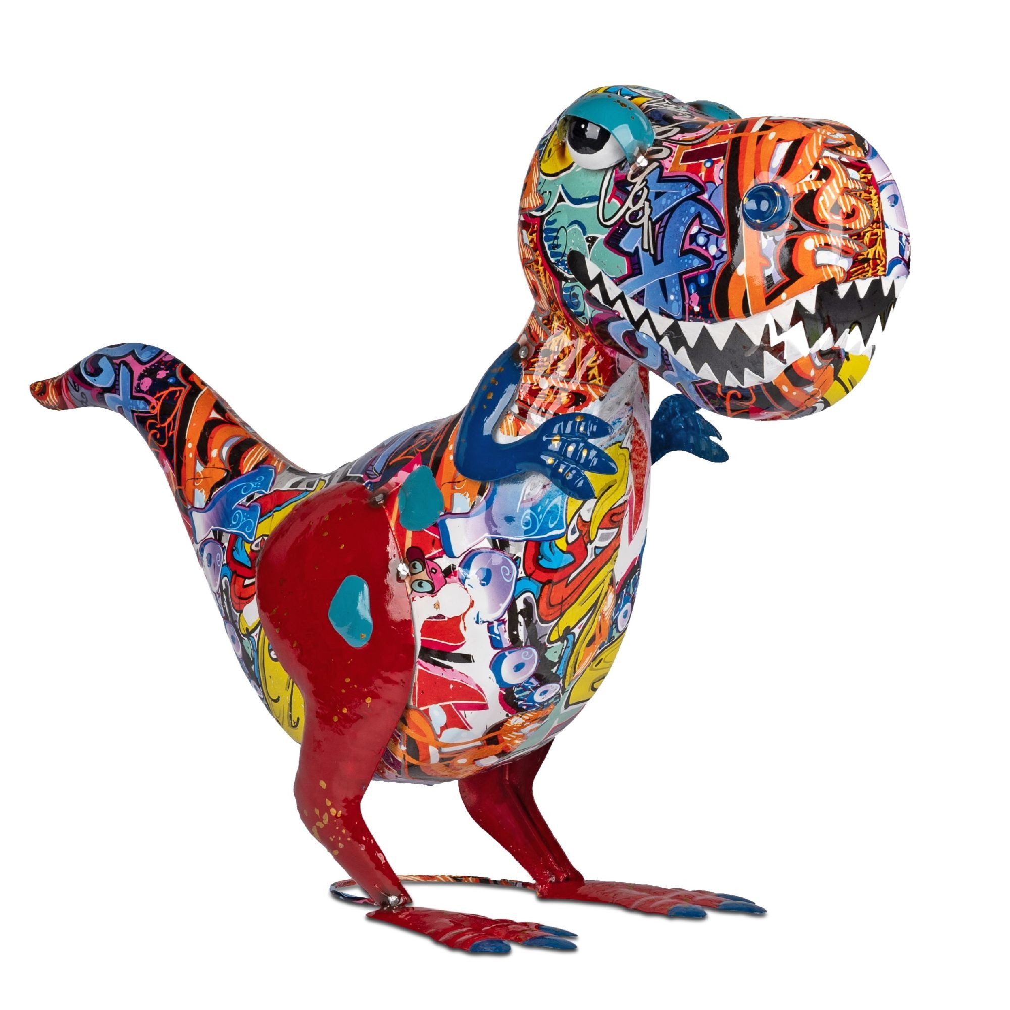 formano Dekofigur Street Art, Farbe: Mehrfarbig, Motiv: Dinosaurier