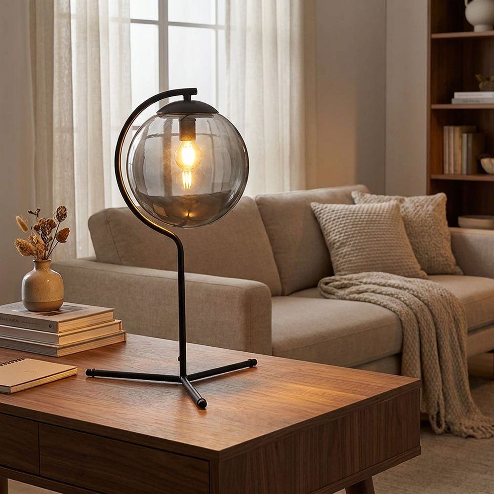 GLOBO LIGHTING LED Tischleuchte, Leuchtmittel nicht inklusive, Tischleuchte Schlafzimmerlampe Beistelllampe Designleuchte
