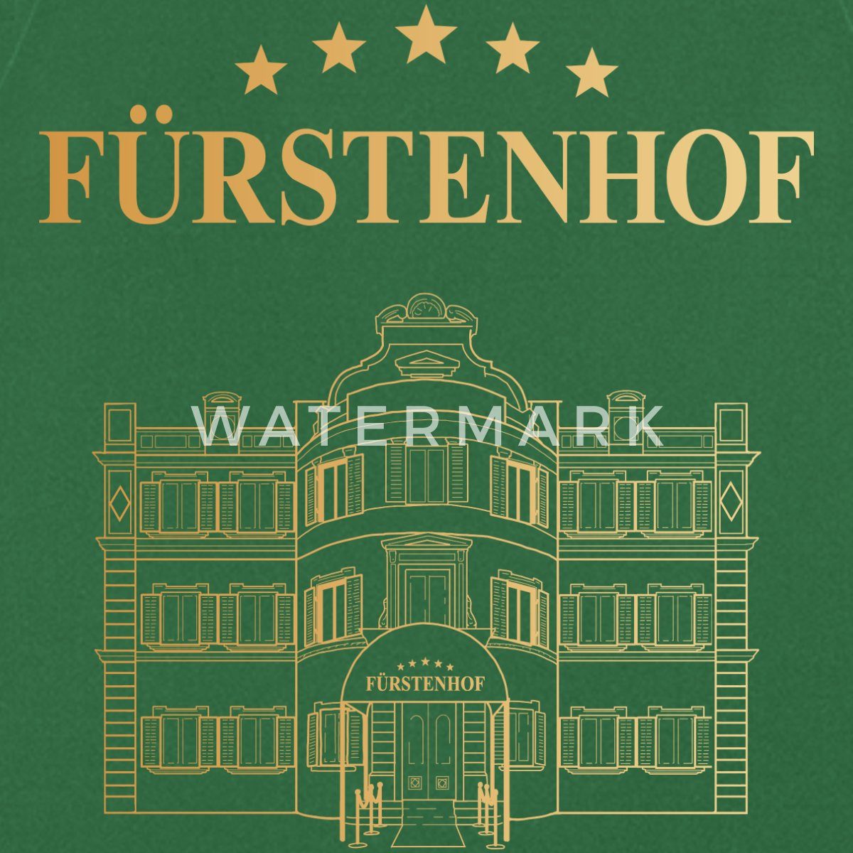 Spreadshirt Kochschürze Sturm Der Liebe Hotel Fürstenhof Logo Kochschürze, (1-tlg)