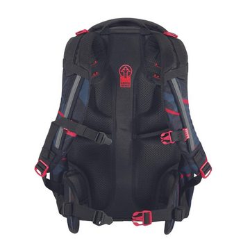 coocazoo Schulranzen Schulrucksack-Set MATE Lava Lines 3-teilig (Rucksack, Mäppchen, Sporttasche), ergonomisch, reflektiert, Körpergröße: 135 - 180 cm