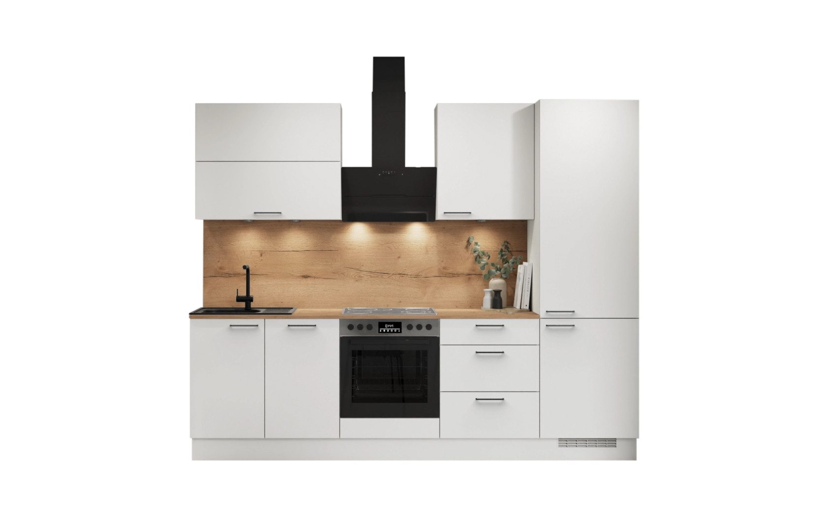nobilia® Küchenzeile Groensak, individuell anpassbar, gratis Küchenplanung mit Profis, (Breite 270 cm), vormontiert, wahlw. mit E-Geräten, inkl. Lieferung