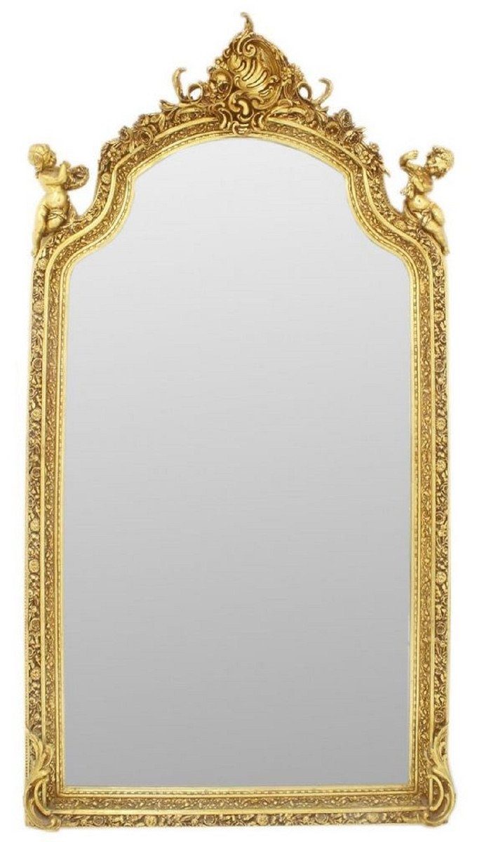 Casa Padrino Barockspiegel H. 115 Spiegel cm - x Wohnzimmer - Spiegel 210 im Spiegel Möbel Wandspiegel Gold Antik Stil Prunkvoller Barockstil Barock Garderoben - Barock 