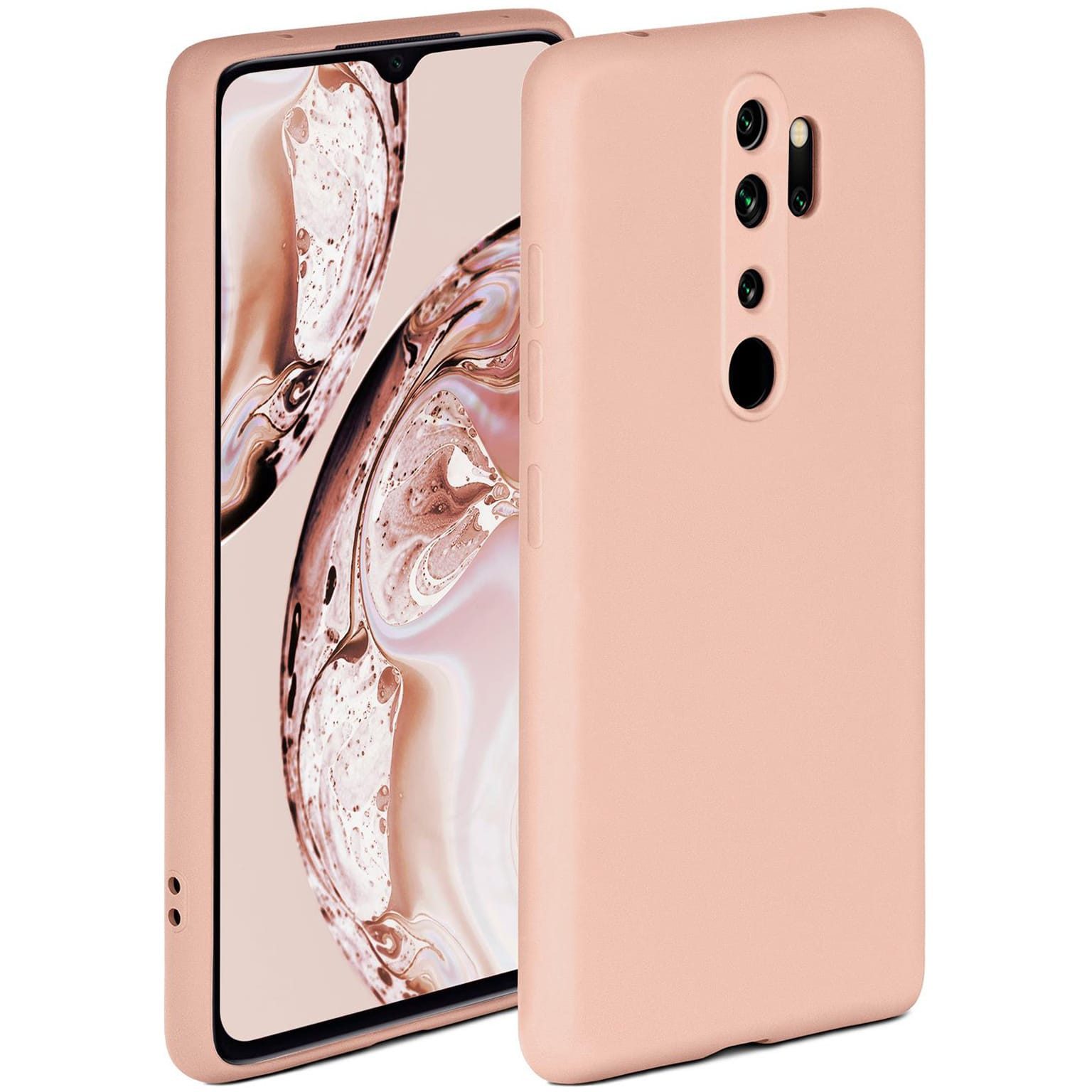 ONEFLOW Handyhülle für Redmi Note 8 Pro Hülle Silikon Soft Case Rose Rosa 6,53 Zoll, Silikonhülle Cover Dünn Handytasche TPU Schutzhülle mit Kameraschutz