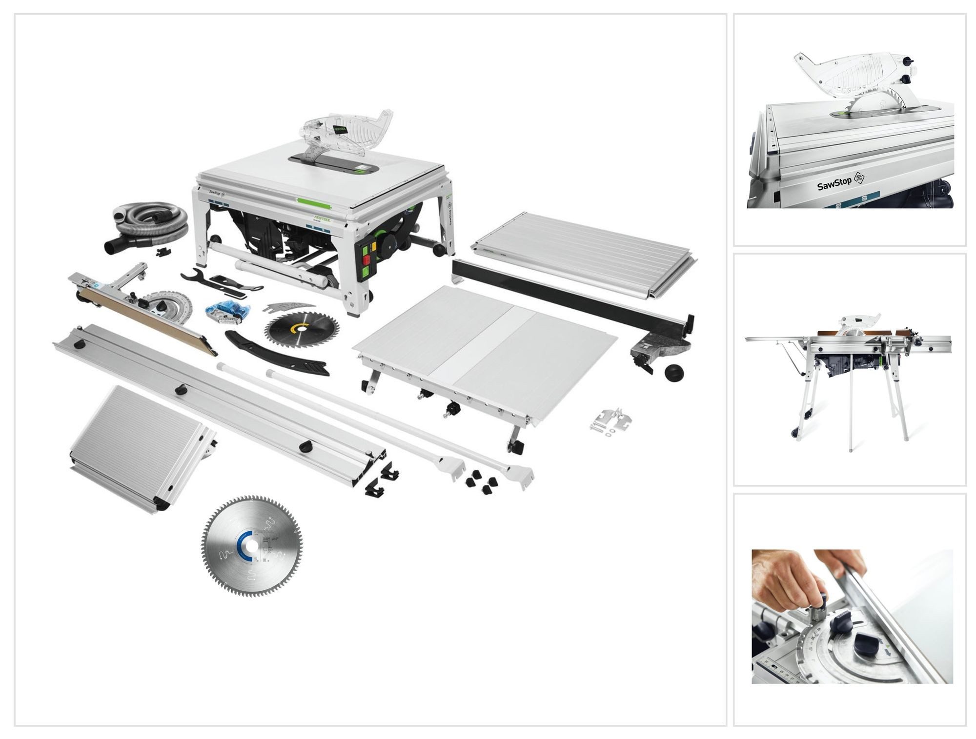 FESTOOL Tischkreissäge TKS 80 EBS Set Tischkreissäge 2200 Watt 254 mm (575828) + Spezial K