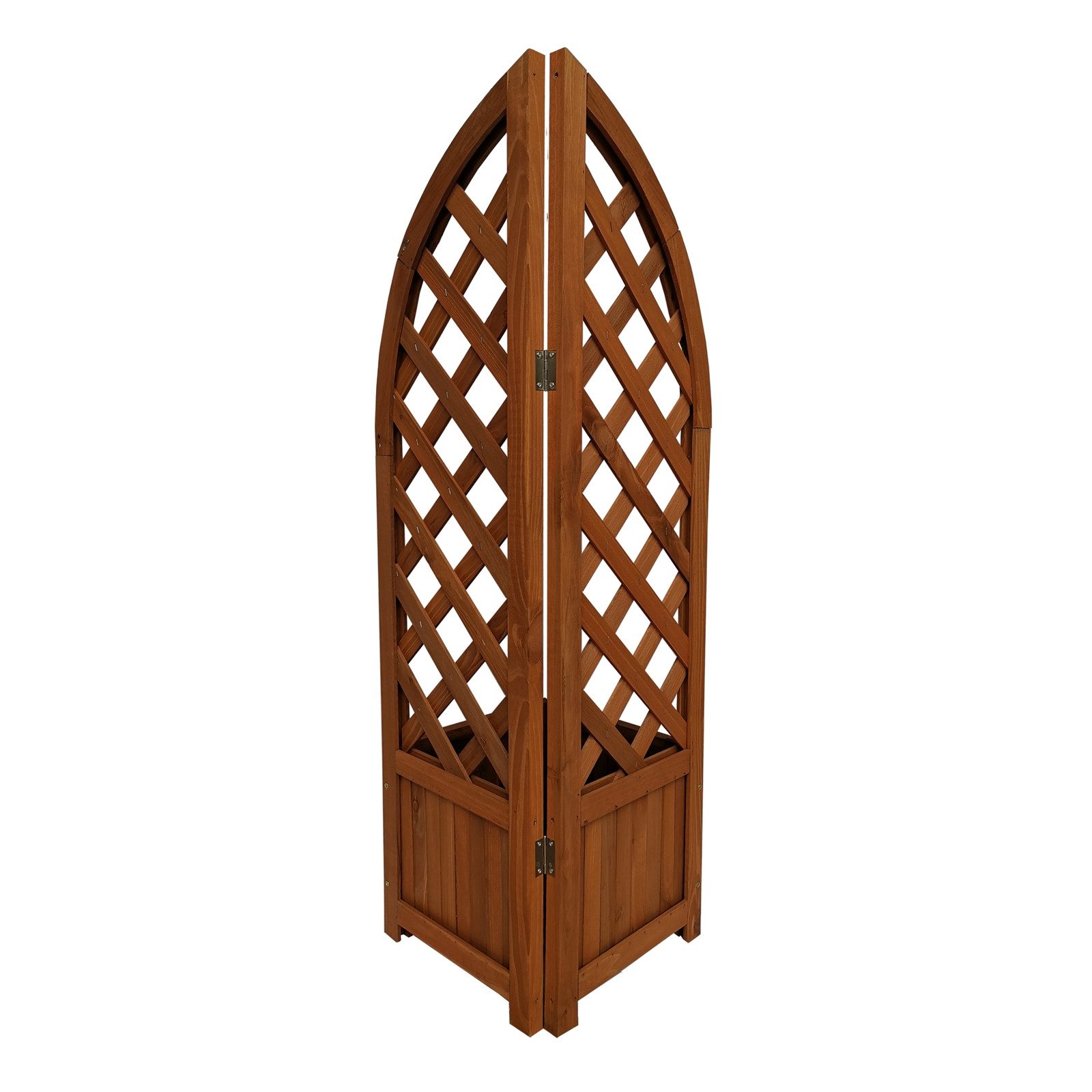 HTI-Living Pflanzkübel Pflanzkübel mit Rankgitter Heidi Braun (Stück, 1 St., 1x Pflanzkübel mit Rankgitter), Blumenkasten mit Spalier Holz