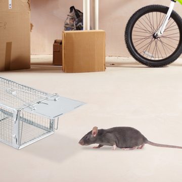 relaxdays Lebendfalle Lebendfalle für Mäuse und Ratten