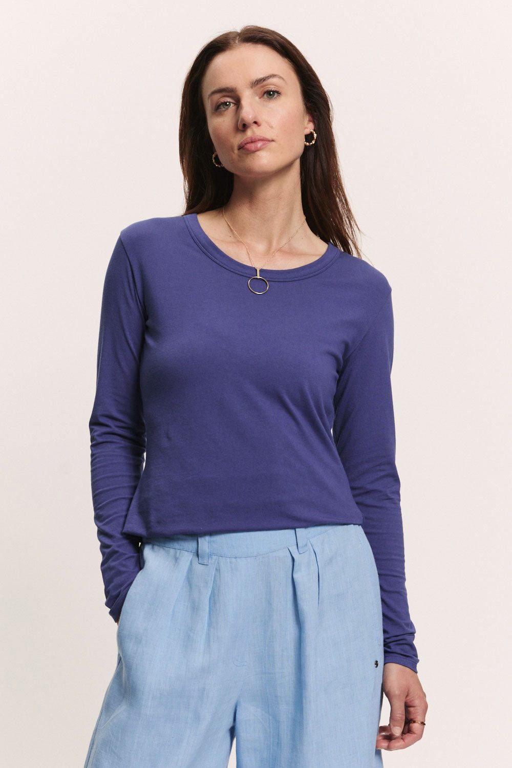 Tranquillo Longsleeve Jerseyshirt Tildaa aus Bio-Baumwolle Nachhaltiges Basic-Langarmshirt aus GOTS-zertifizierter Bio-Baumwolle