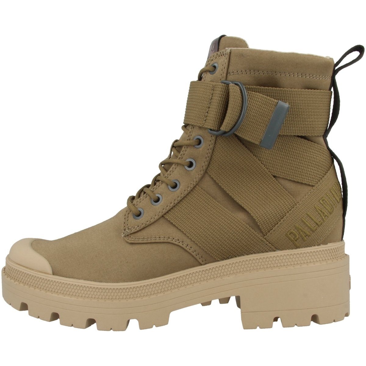 Textile Tact gruen S Damen Pallabase Palladium Schnürboots