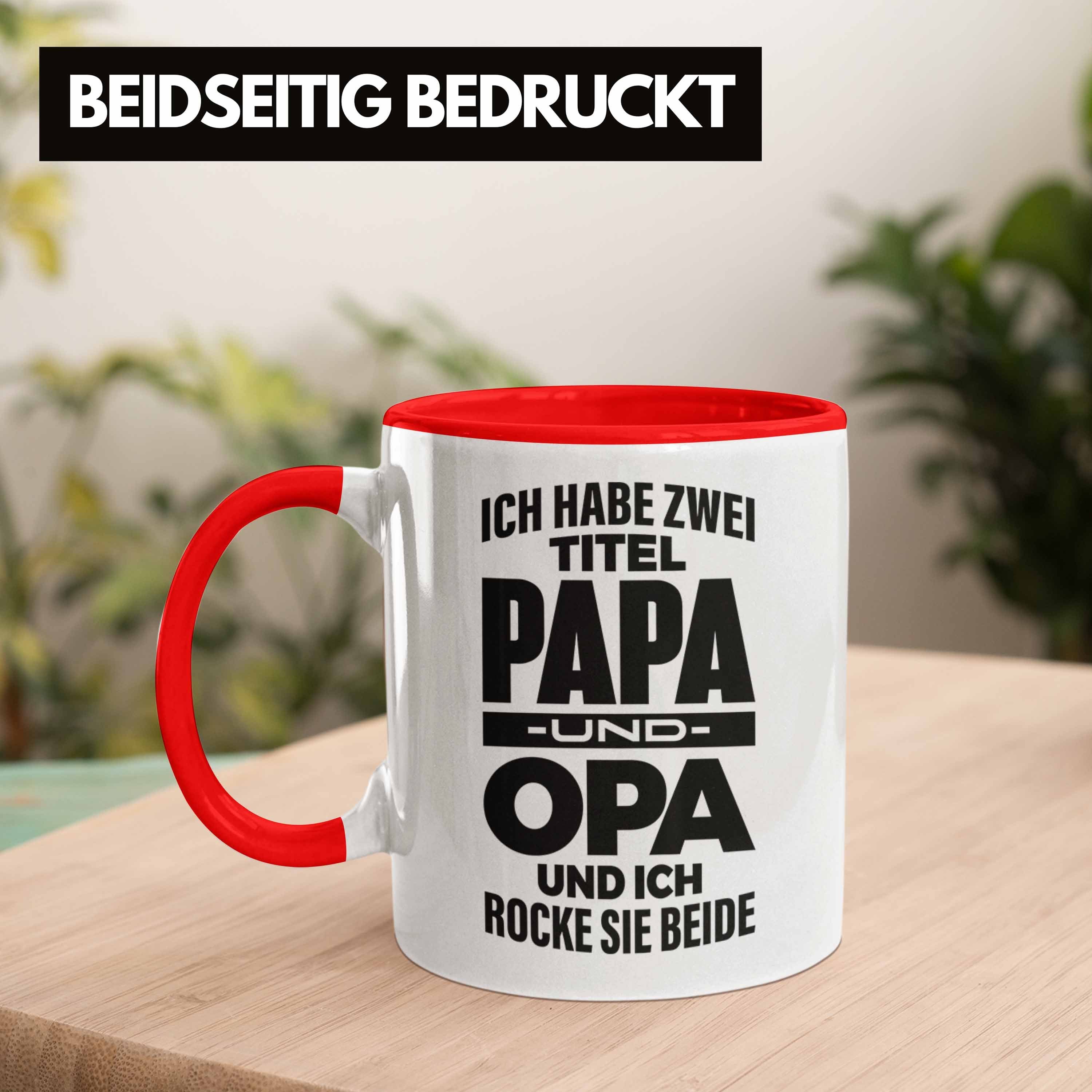 Rot und für Tasse Trendation Opa Tasse Trendation Geschenk Lustige Weihnachten Tasse Geburtstag Papa Opa Bester Opa -