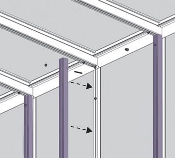 Vitavia Stabilisierungsprofil Nachrüstsatz passend für Gewächshaus H_elena 10200, schwarz