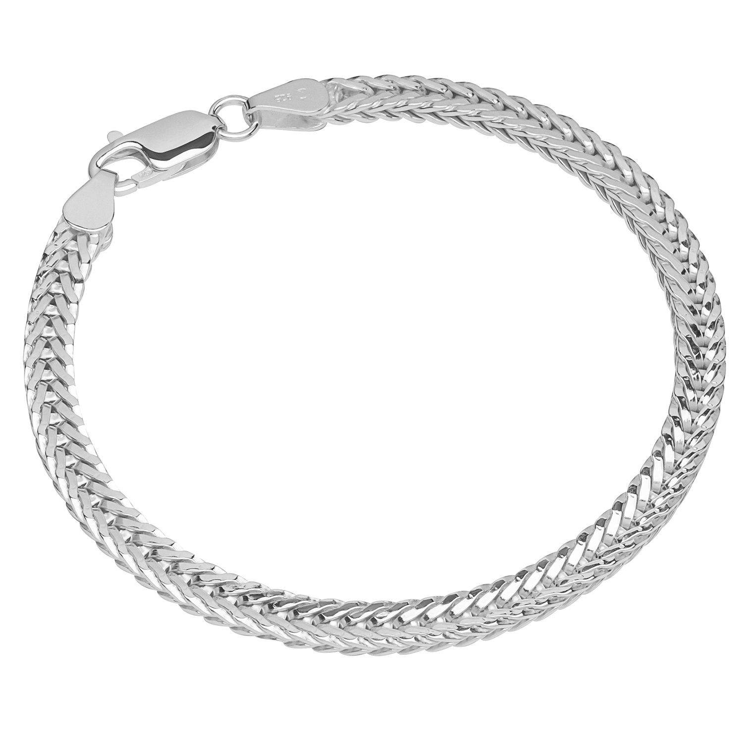 NKlaus Silberarmband Armband 925 SterlingSilber 19cm Fuchsschwanzketten | Silberarmbänder