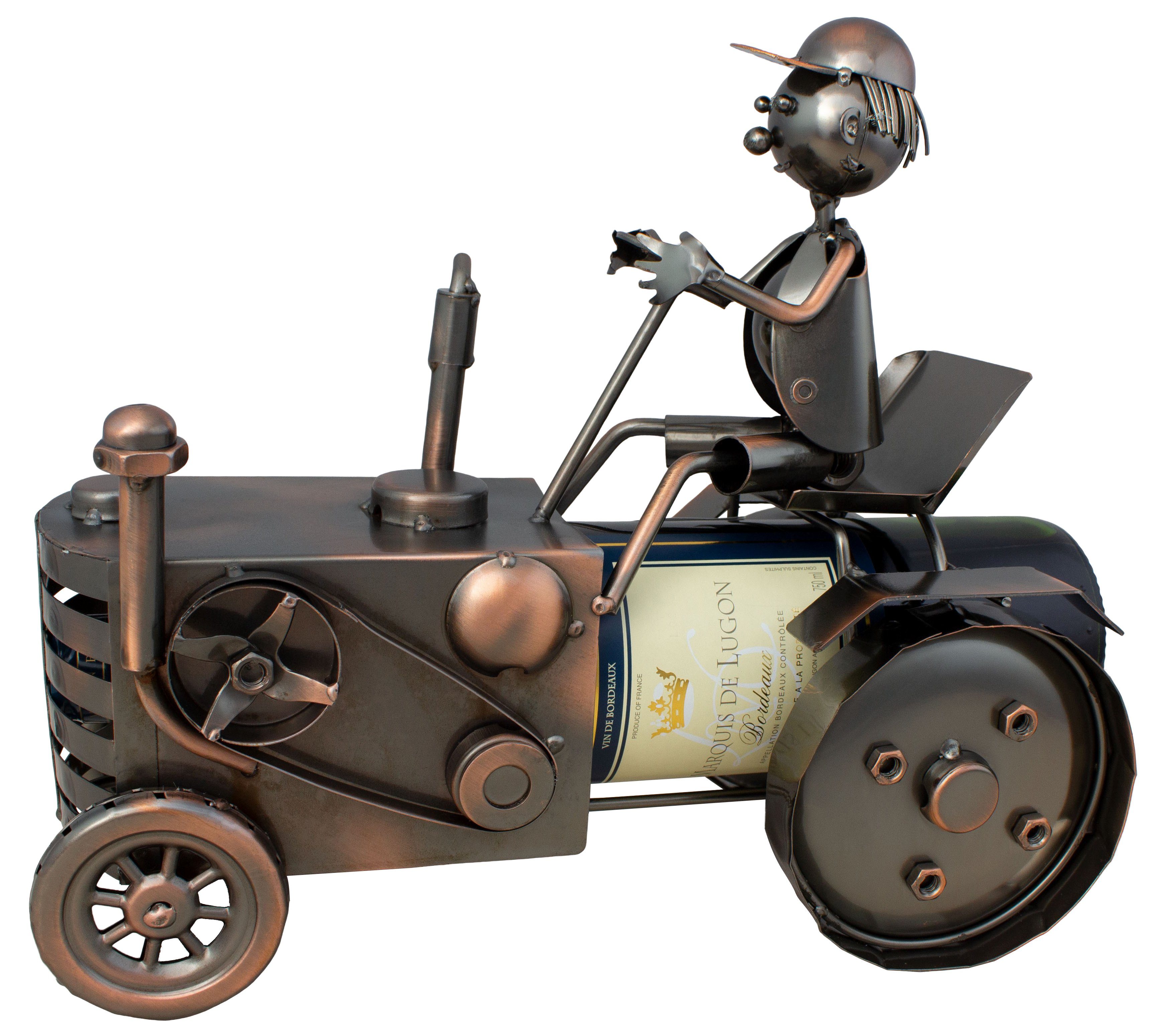 BRUBAKER Weinflaschenhalter Traktor mit Traktorfahrer, (inklusive Grußkarte günstig online kaufen