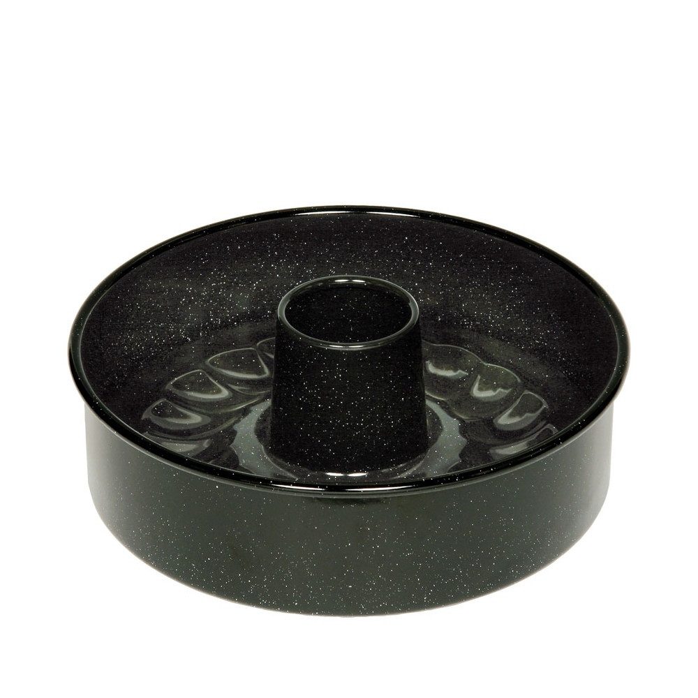 Riess Vorratsdose Riess Kuchenform 26cm 3-tlg. Emaille schwarz, Emaille