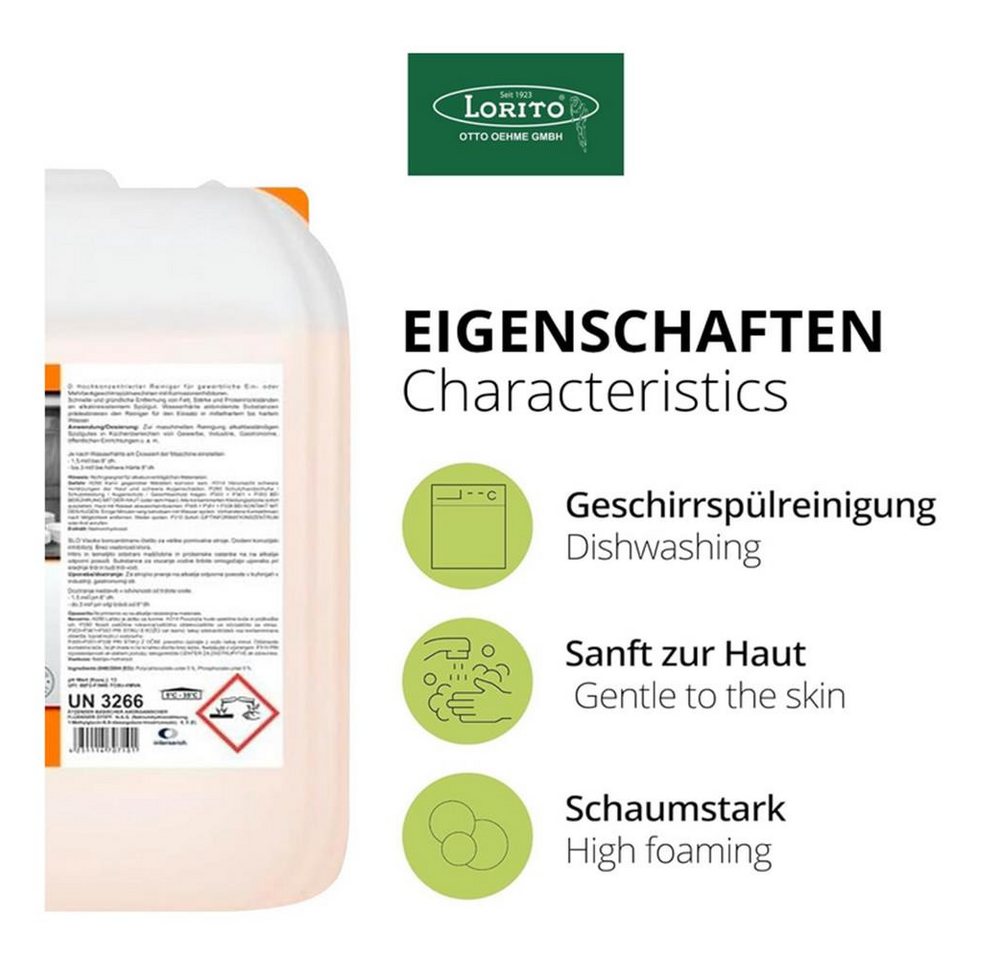 Thumbnail - Lorito Frisch & Sauber Spülmat Maschinenspülmittel chlorfrei 10 Liter Küchenreiniger