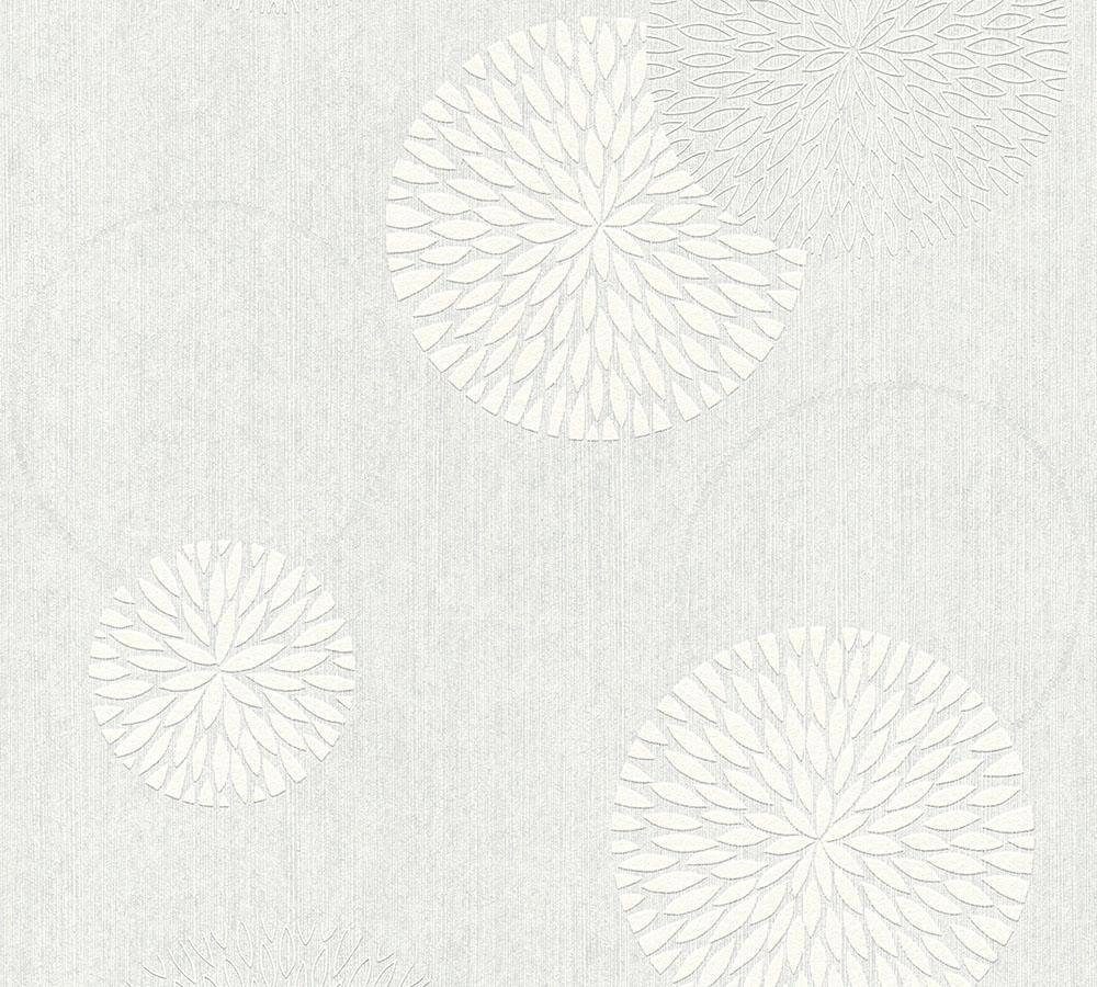 geometrisch, Überstreichbar grafisch, Geometrisch Meistervlies, Création A.S. mit Punkten Tapeten Weiß Vliestapete Tapete