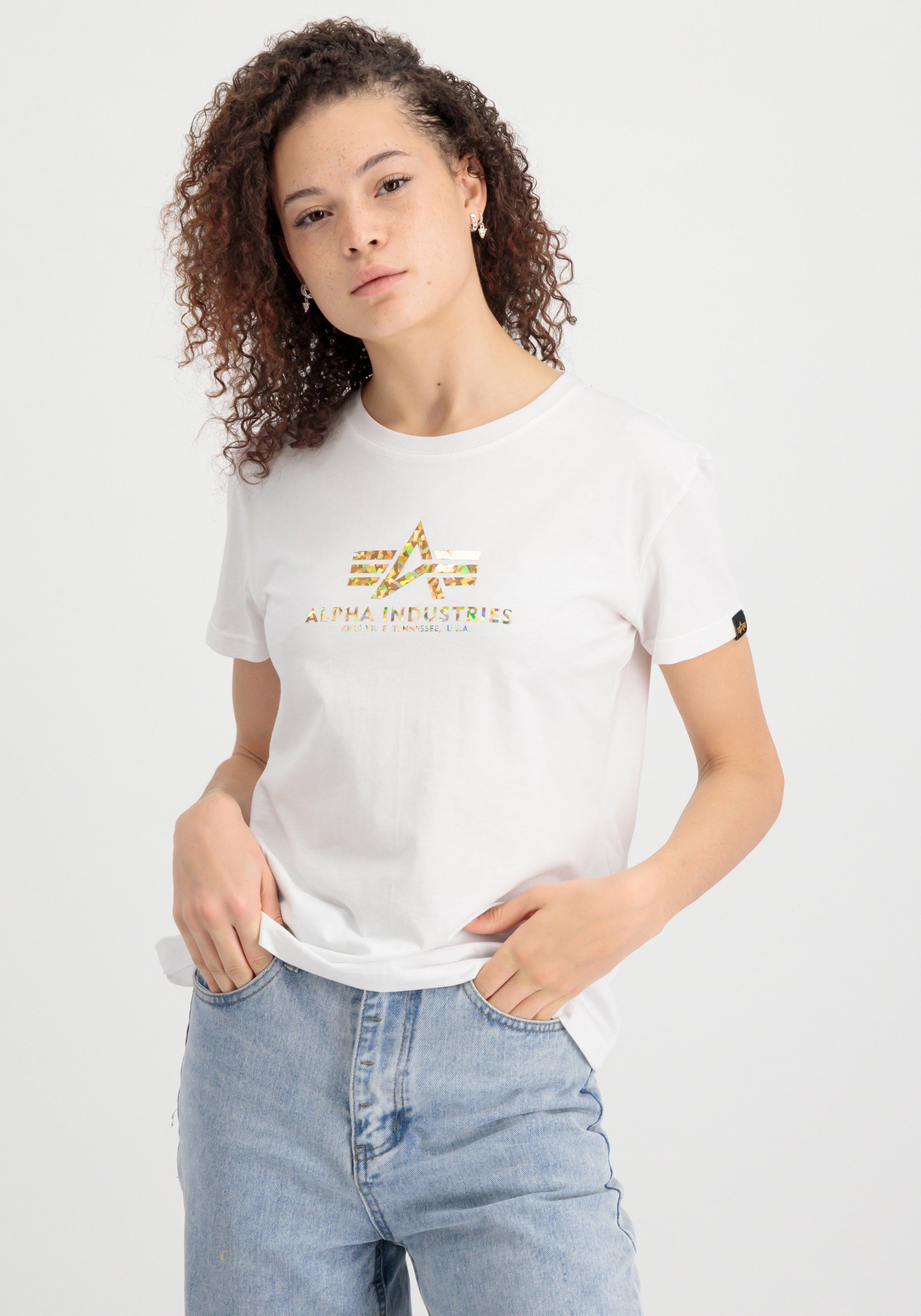 Alpha Industries T-Shirt ALPHA INDUSTRIES Women - T-Shirts New Basic T Hol. Print Wmn